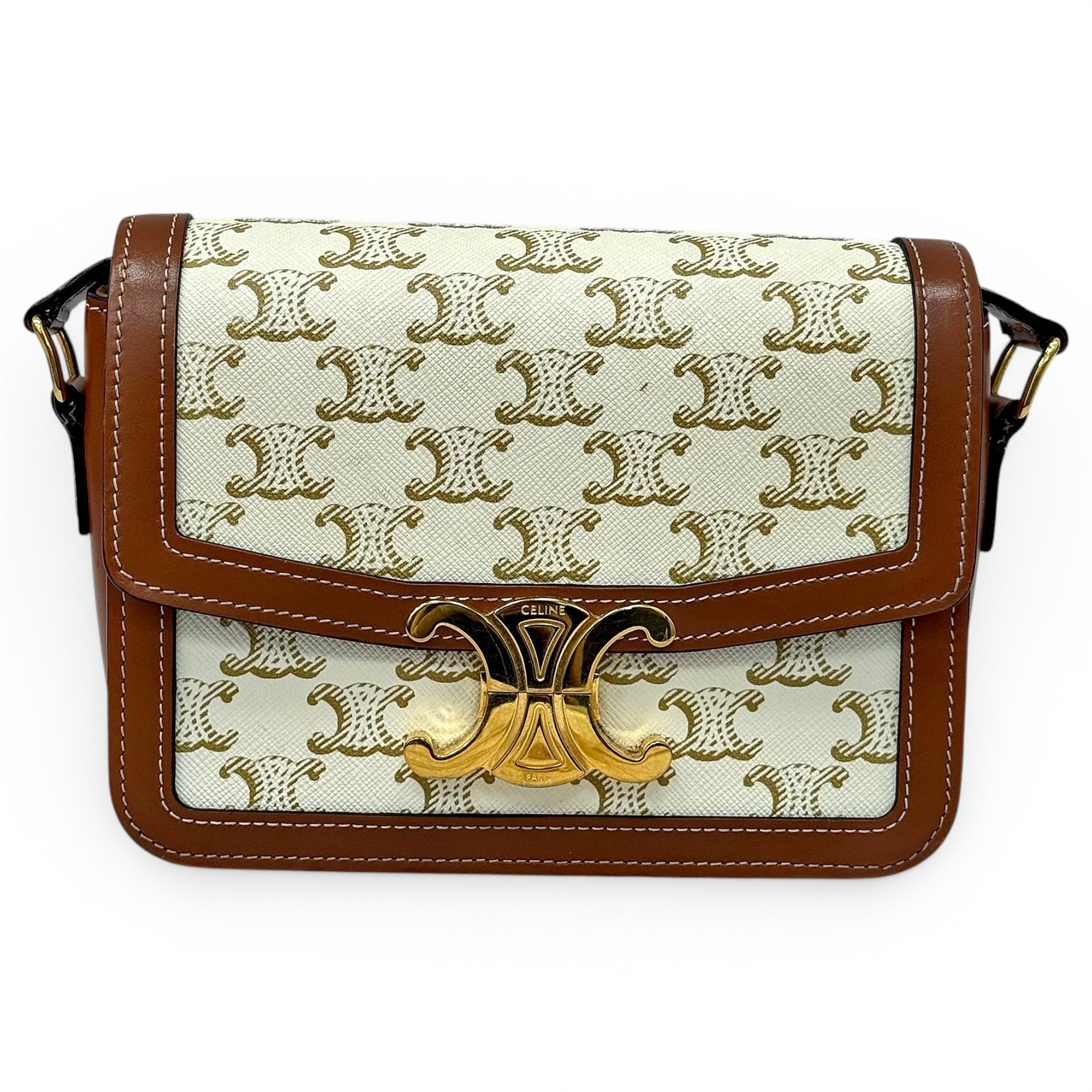 Triomphe leather handbag
