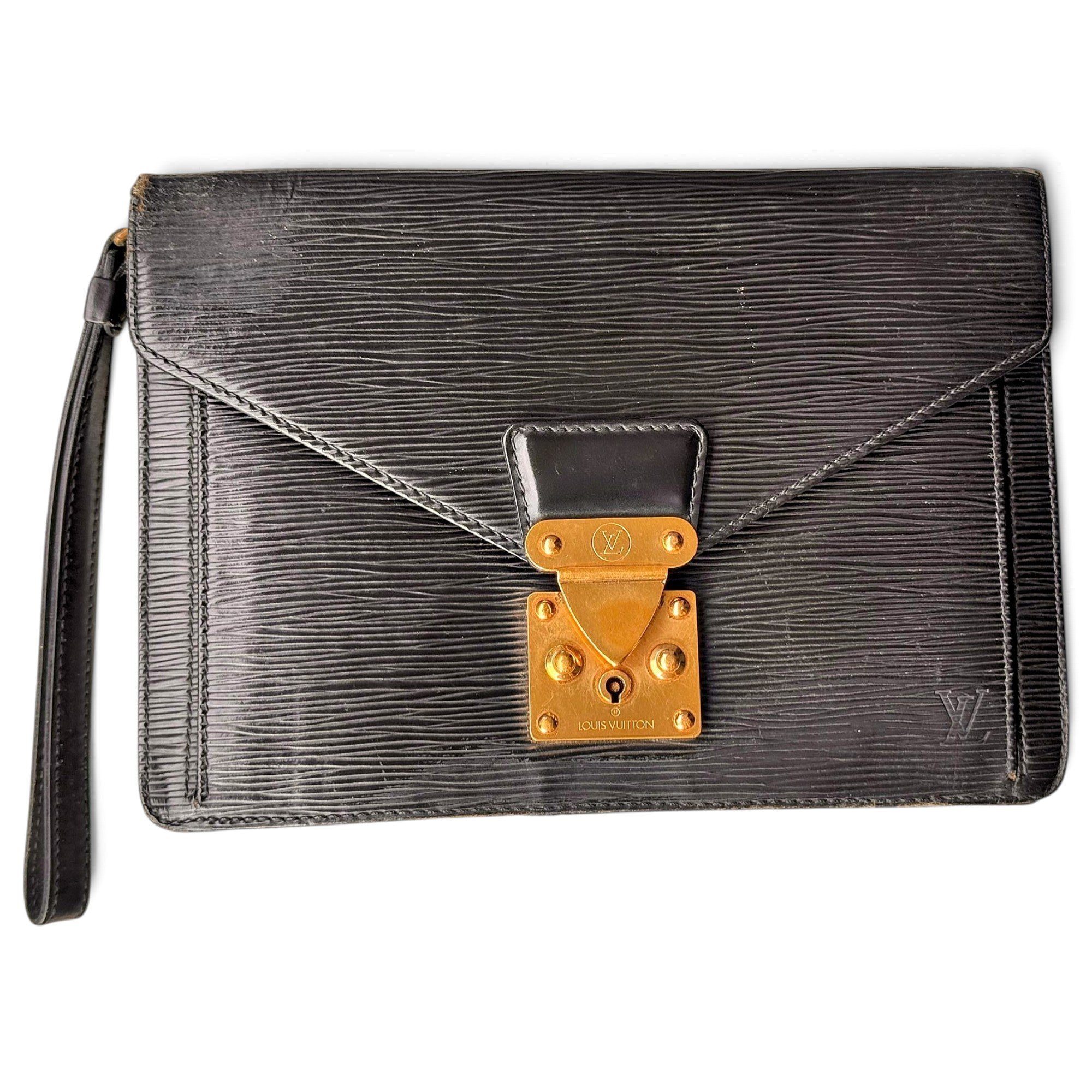 Sénateur leather clutch bag