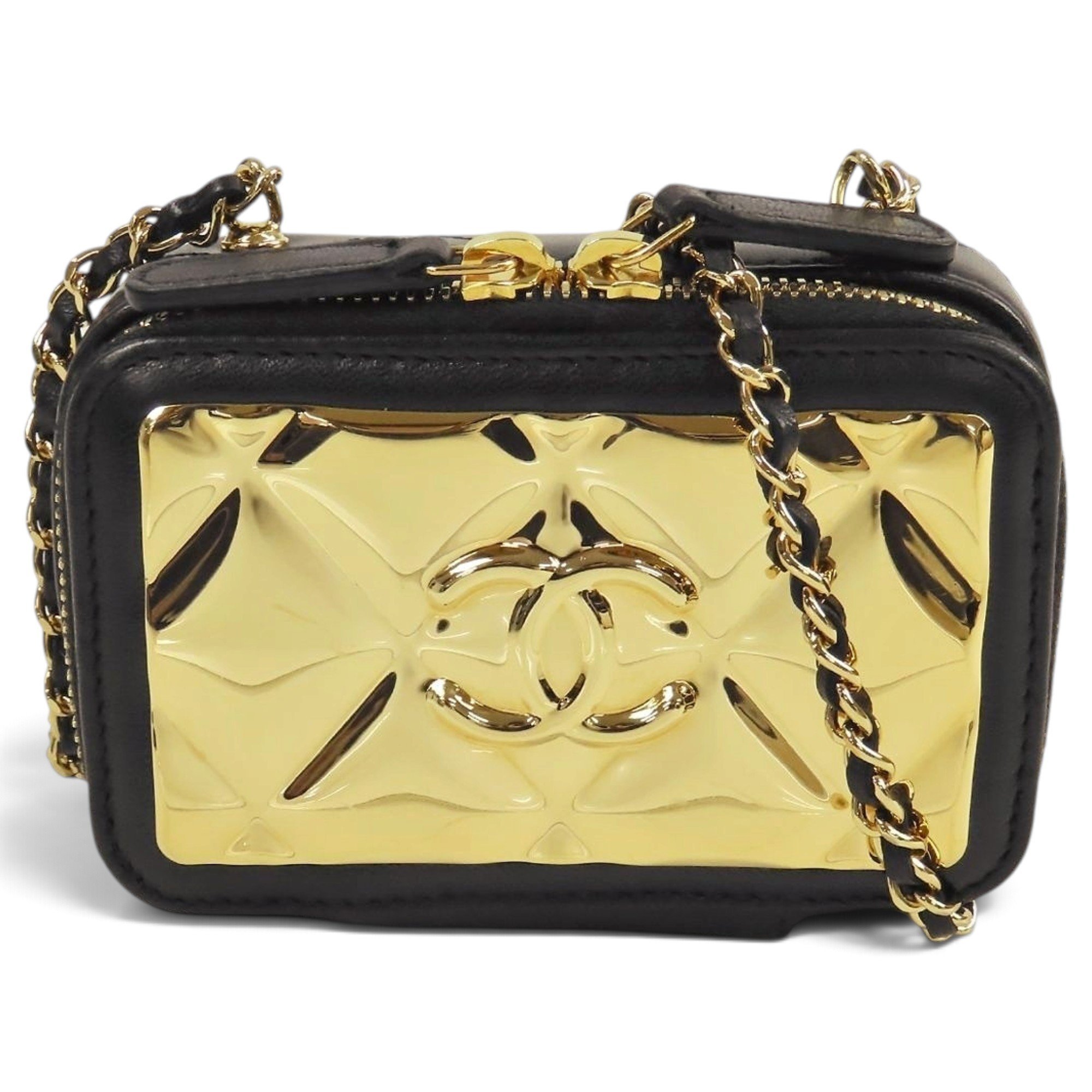 Vanity leather handbag