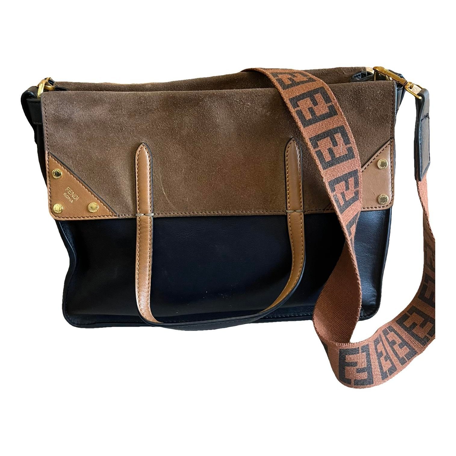 Flip leather handbag