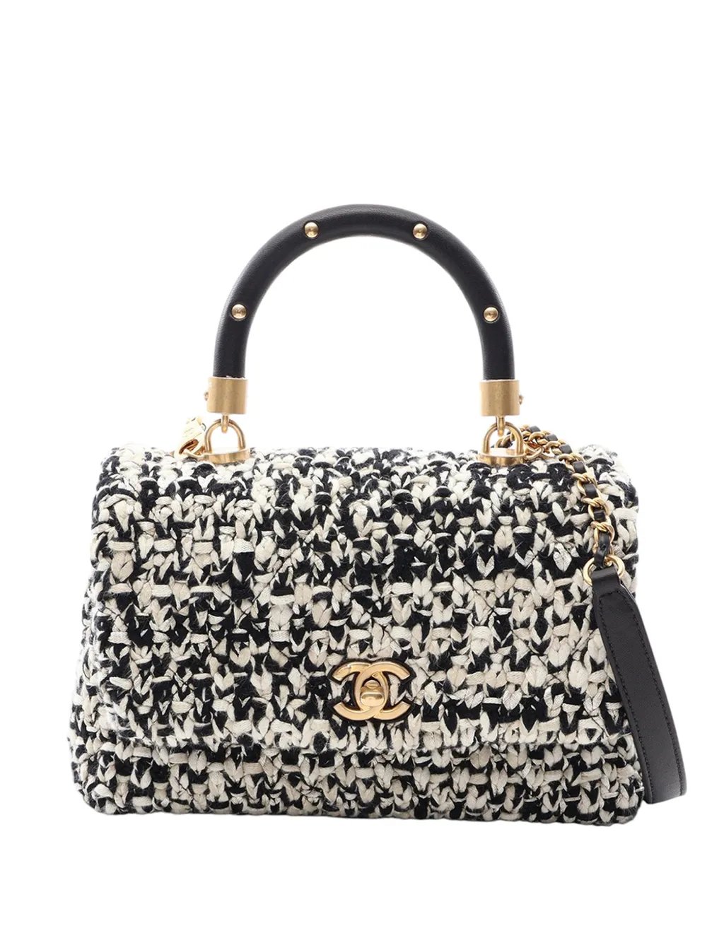 2018 Crochet Coco Top Handle Flap Bag satchel