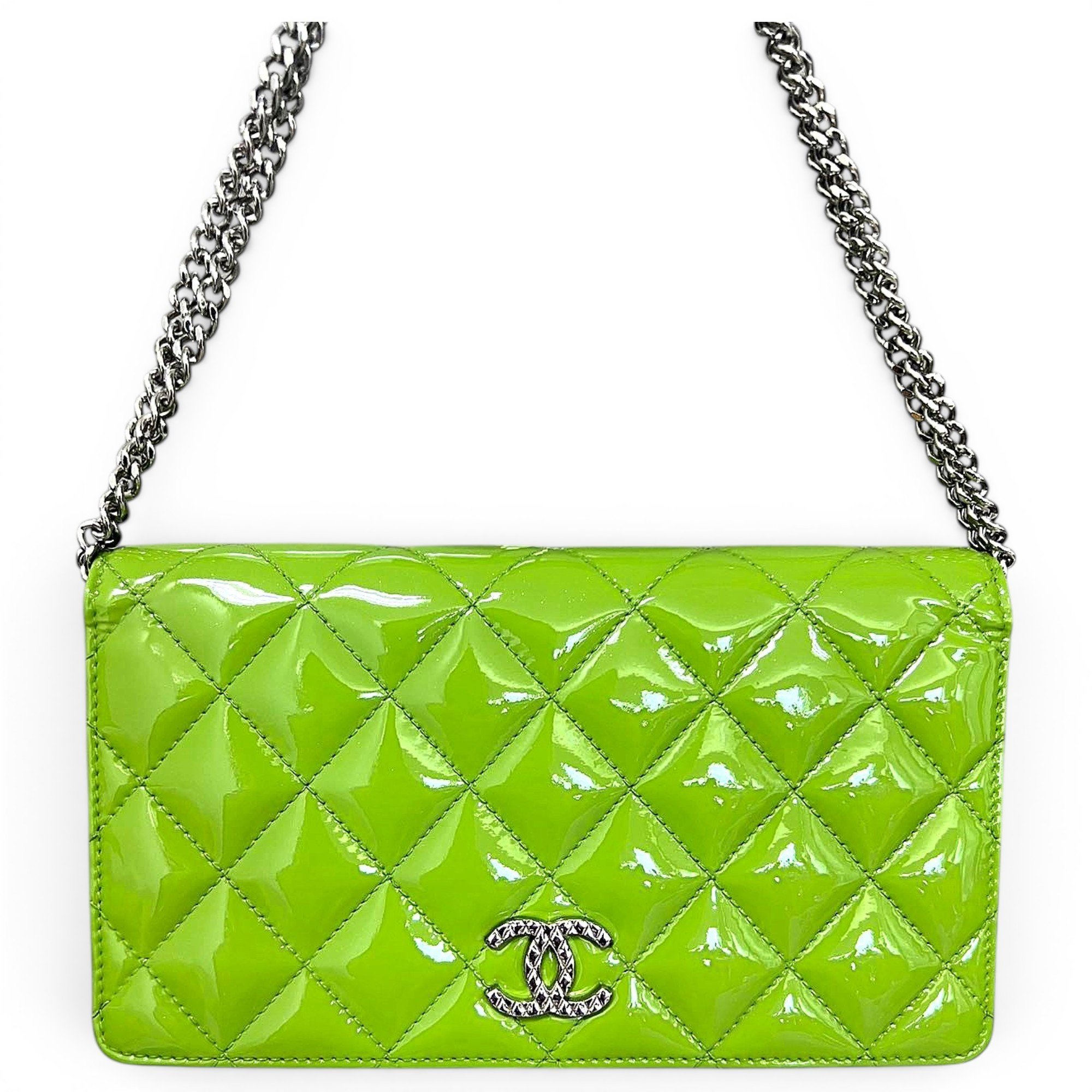 Patent leather clutch bag