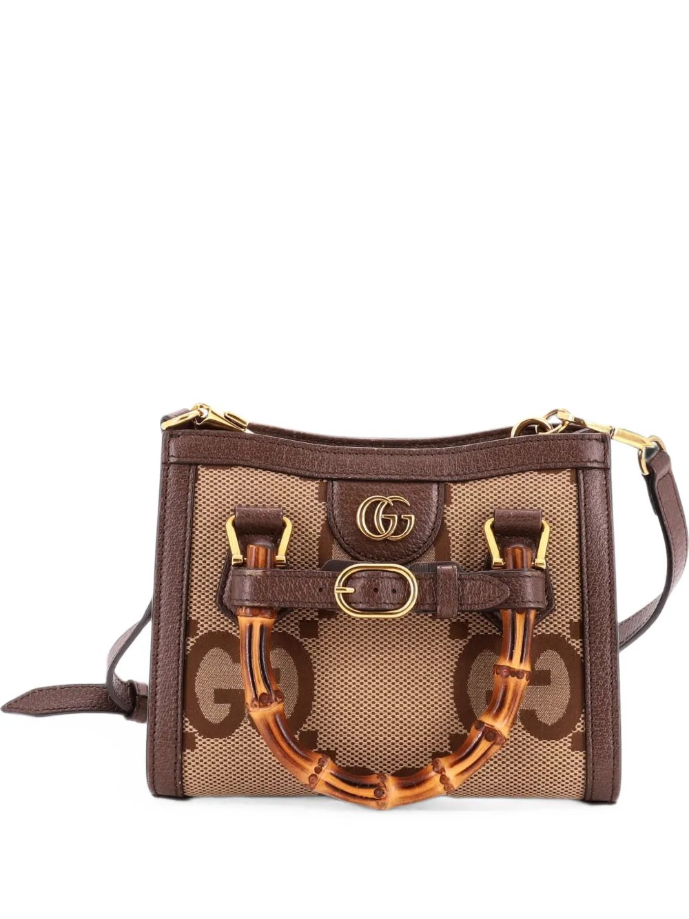 Diana NM Bamboo Handle Tote Jumbo GG Canvas Mini shoulder bag