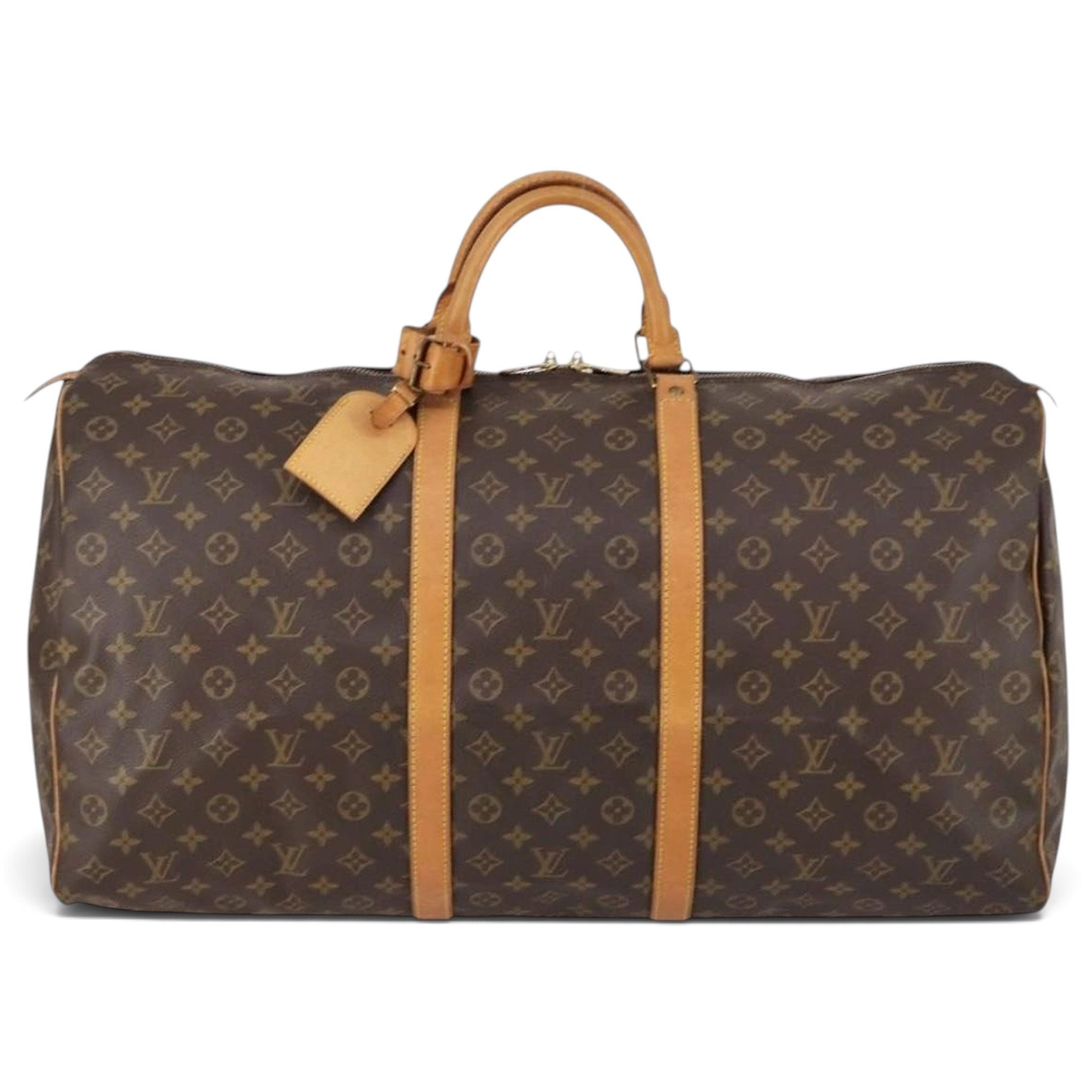 Keepall leather travel bag