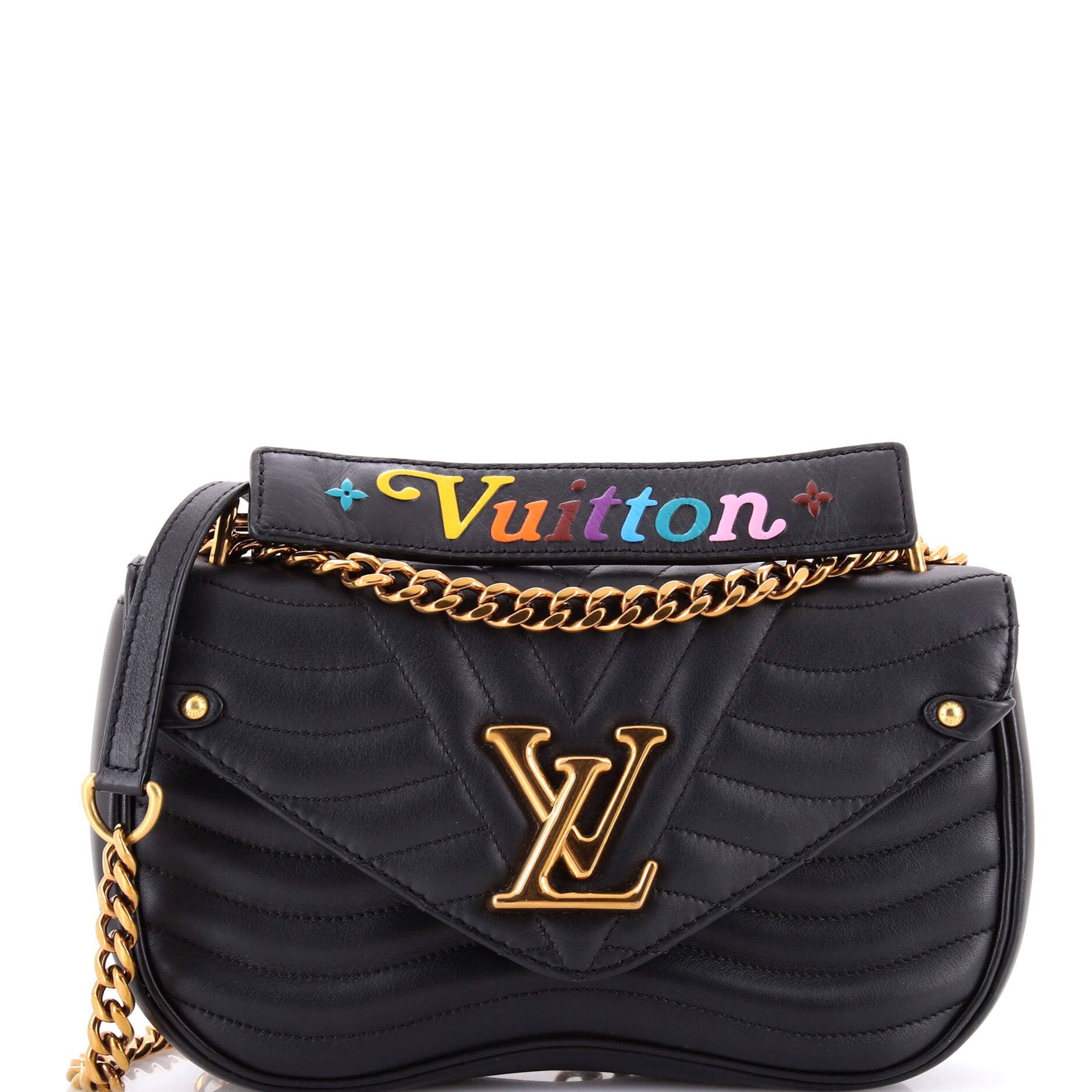 Louis Vuitton New Wave Chain Bag Quilted Leather MM