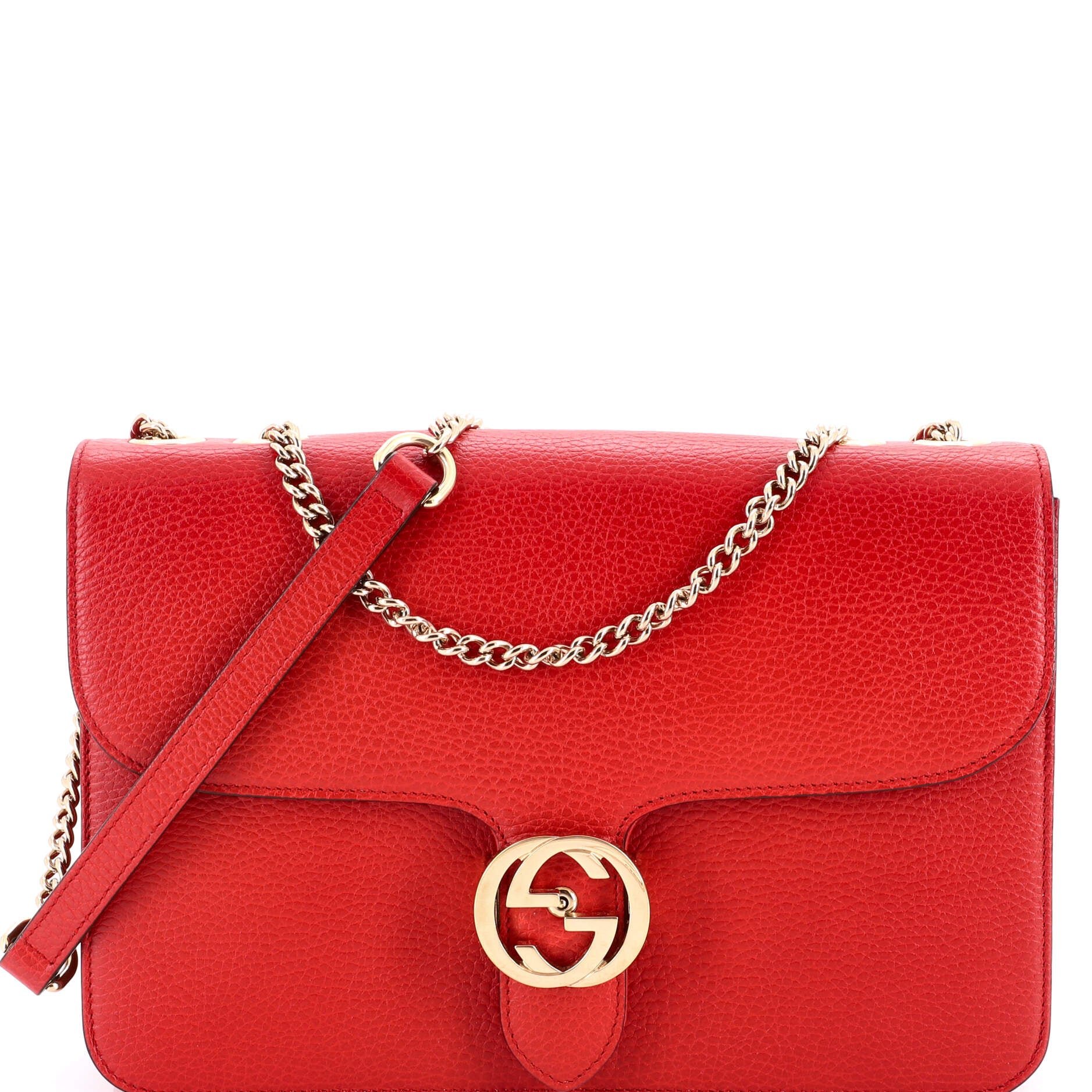 Interlocking Shoulder Bag Leather Medium