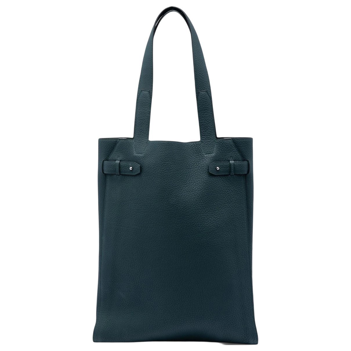H leather tote