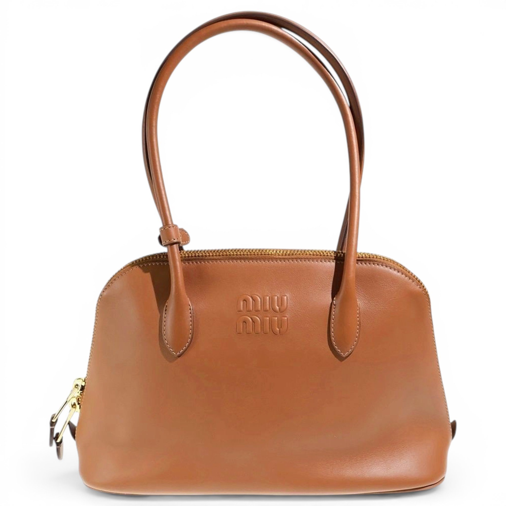 Miu Miu Miu Logo leather tote