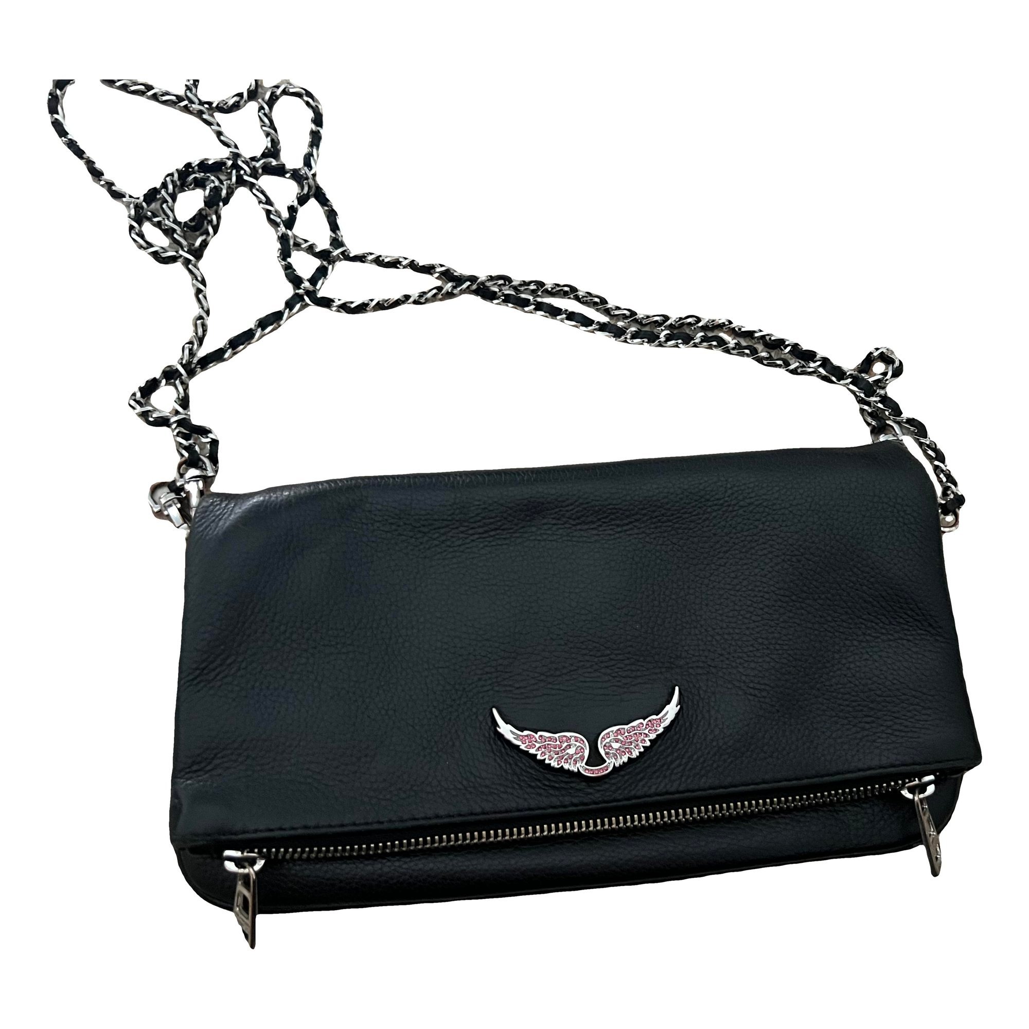 Rock leather clutch bag