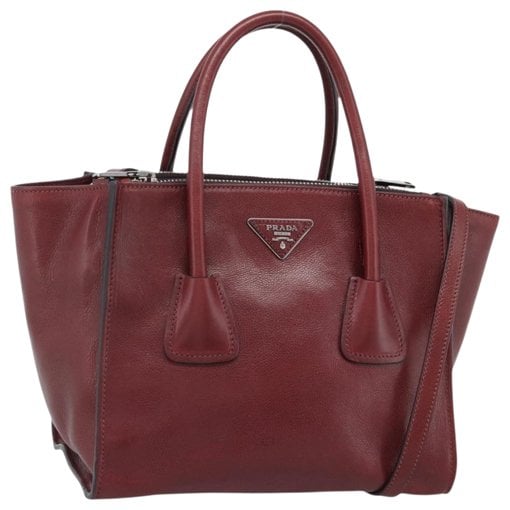Double leather tote