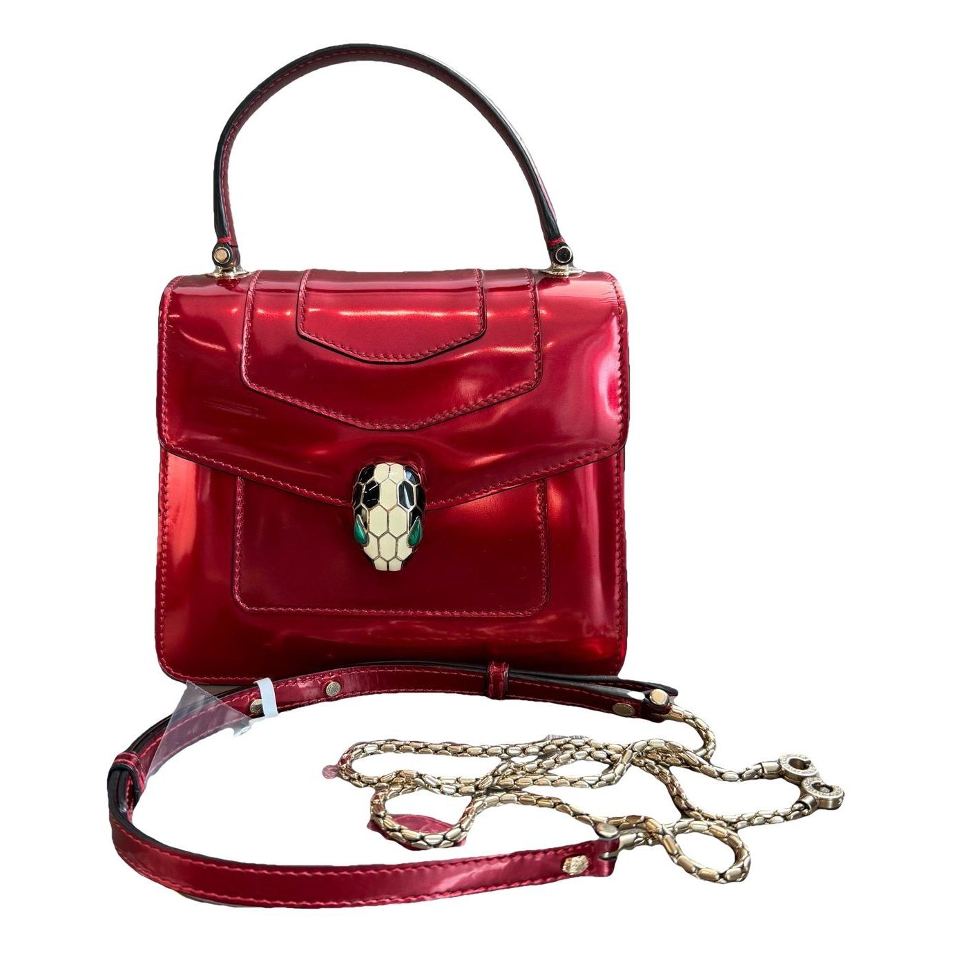 Serpenti patent leather handbag