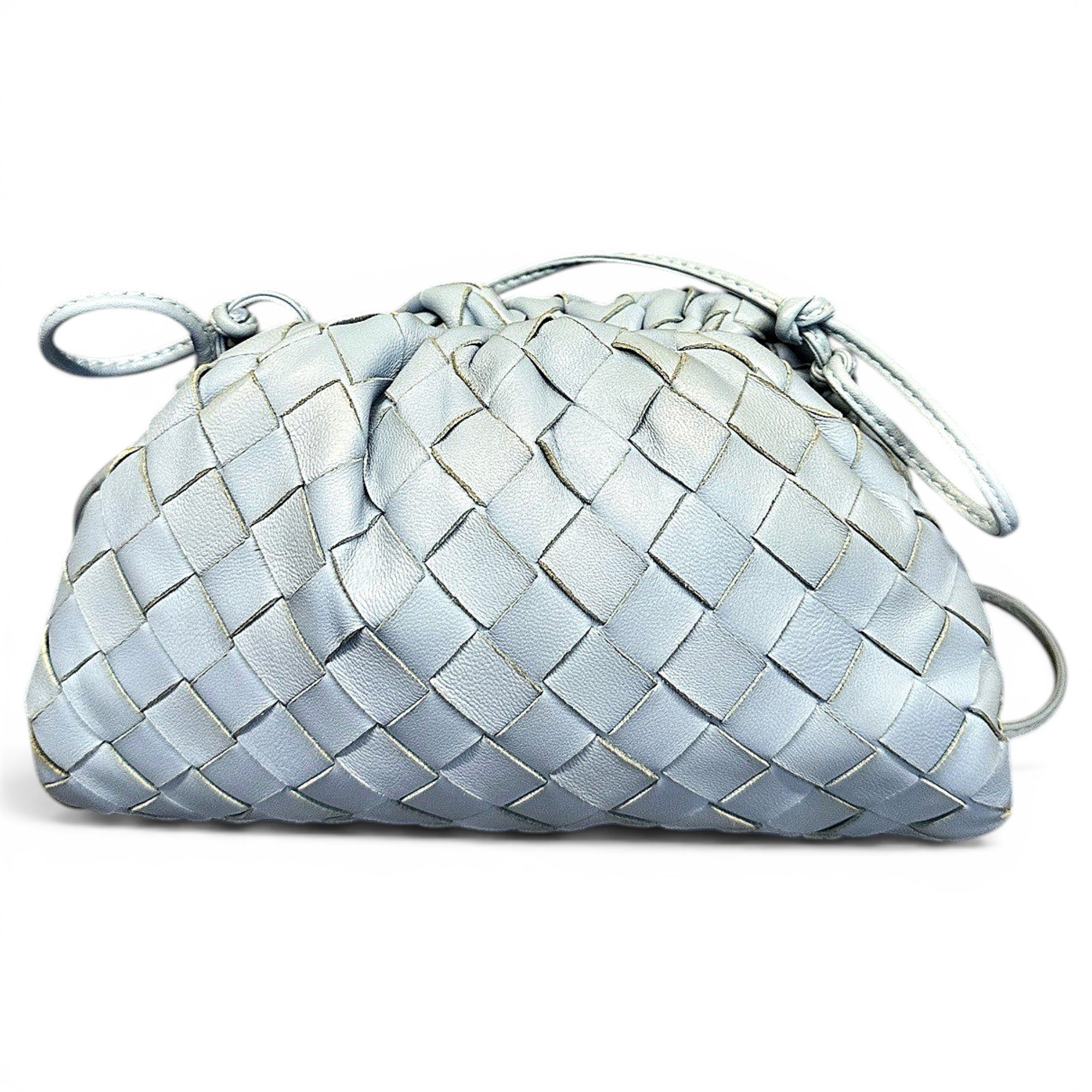 Pouch leather clutch bag