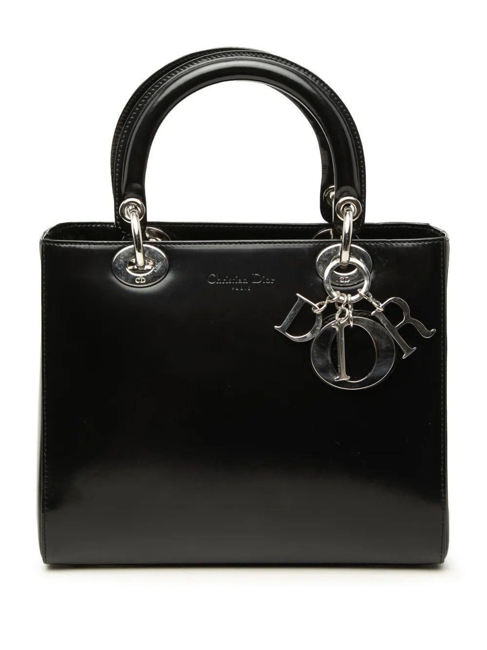 1998 Medium Glazed Calfskin Lady Dior satchel