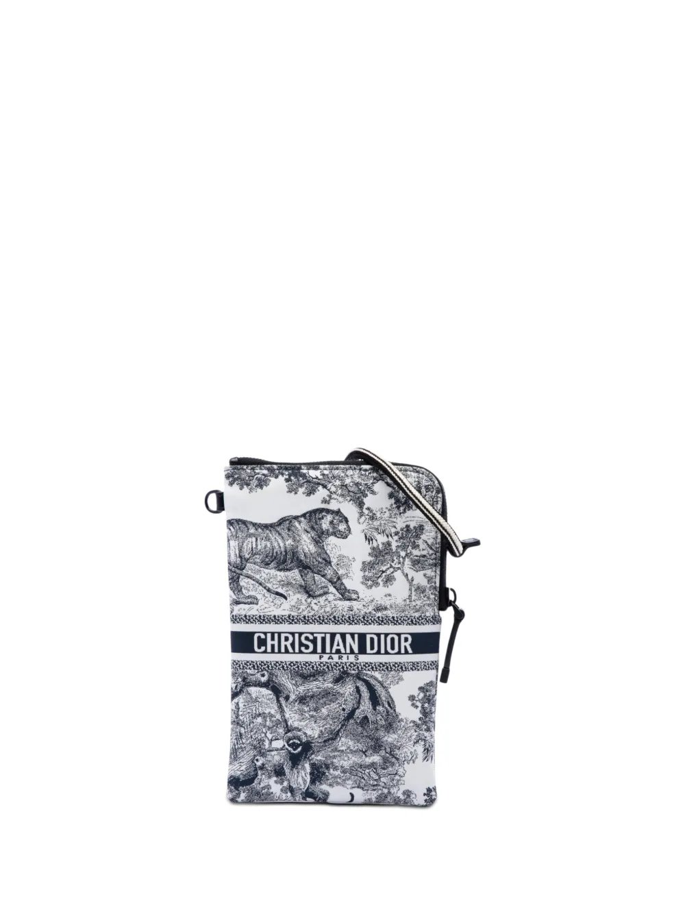 2021 Technical Fabric Embroidered Toile De Jouy DiorTravel Multifunction Pouch crossbody bag