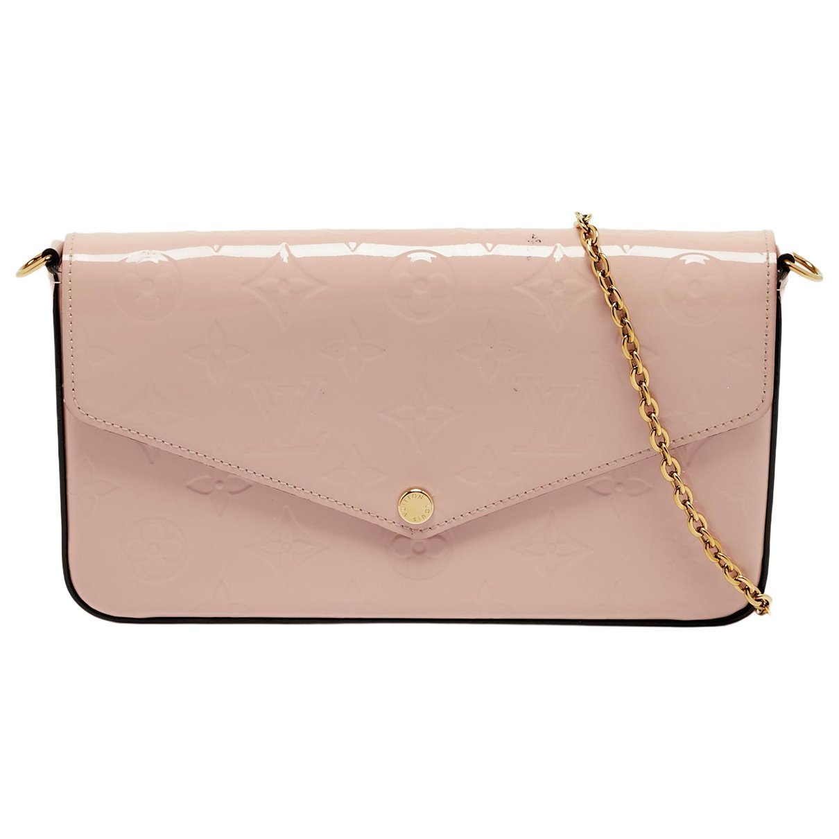 Patent leather clutch bag