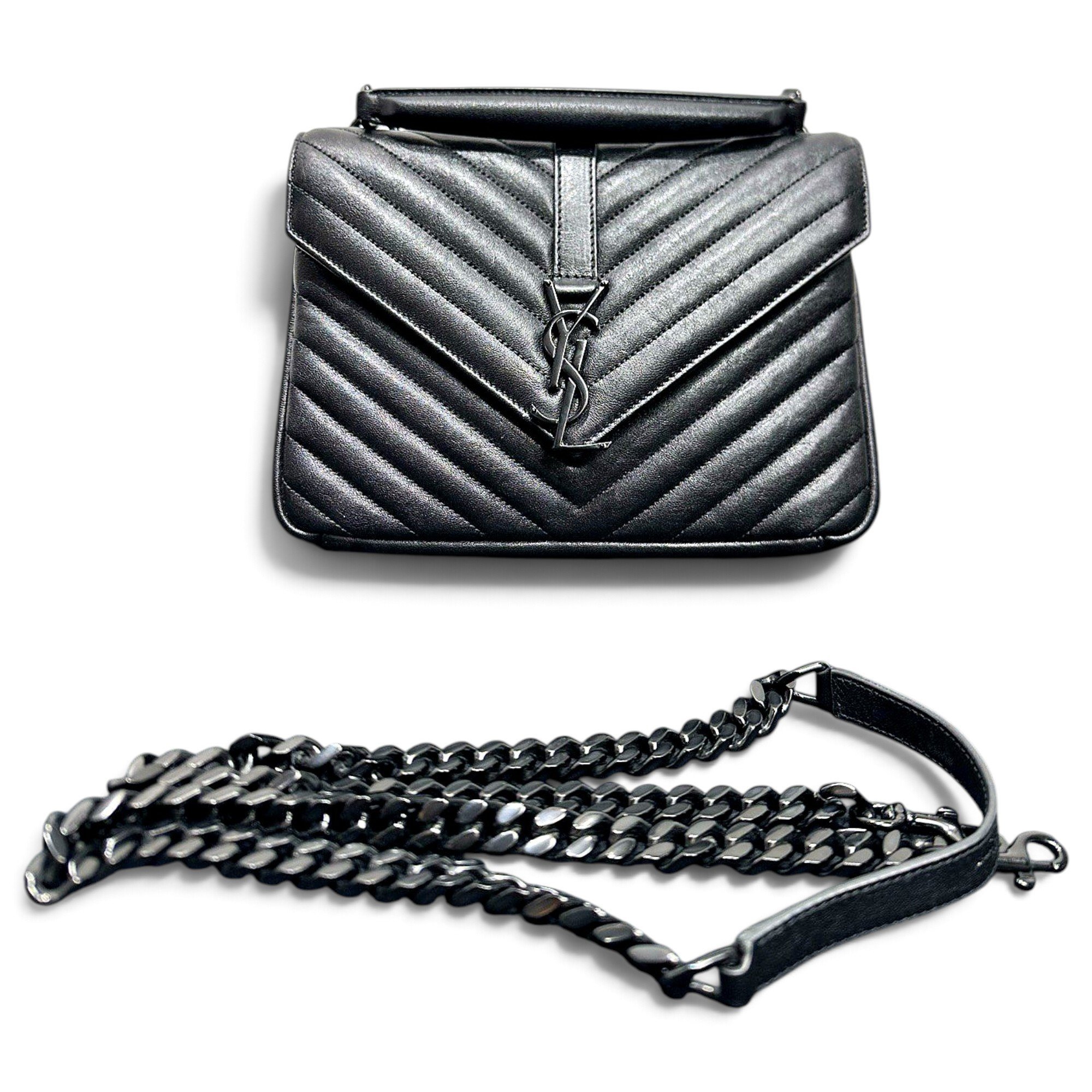 Collége monogramme leather handbag