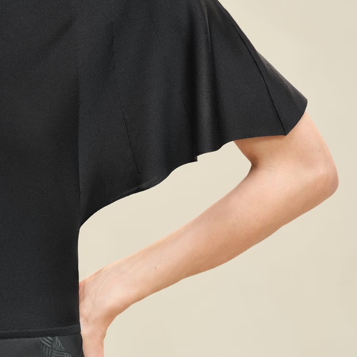 Gris Charbon "Palefroi Remix" Short-sleeve Twillaine Long Dress