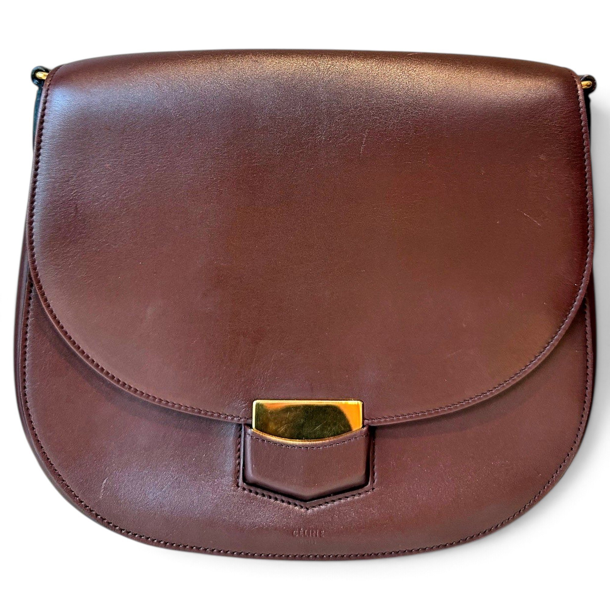 Trotteur leather handbag