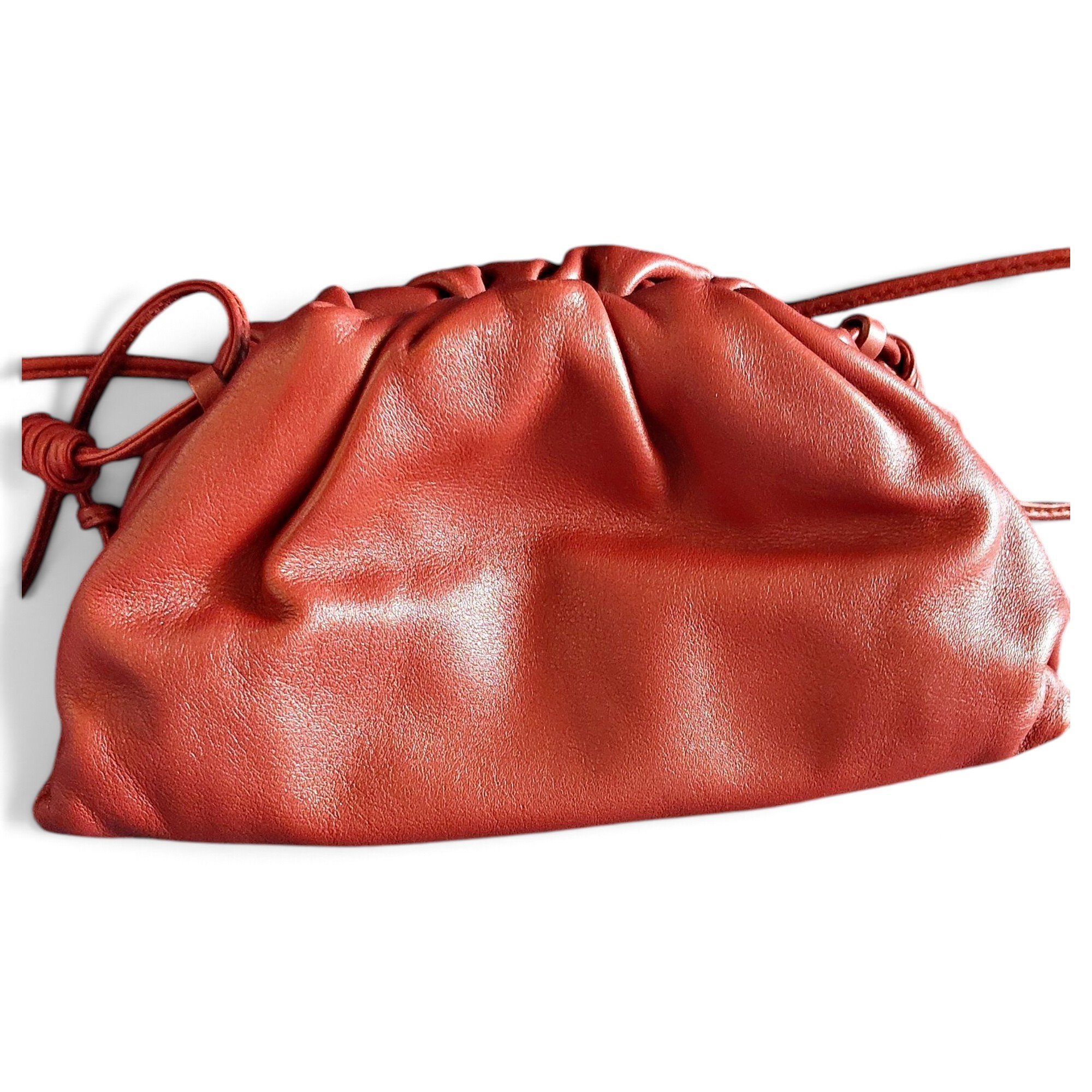 Pouch leather clutch bag