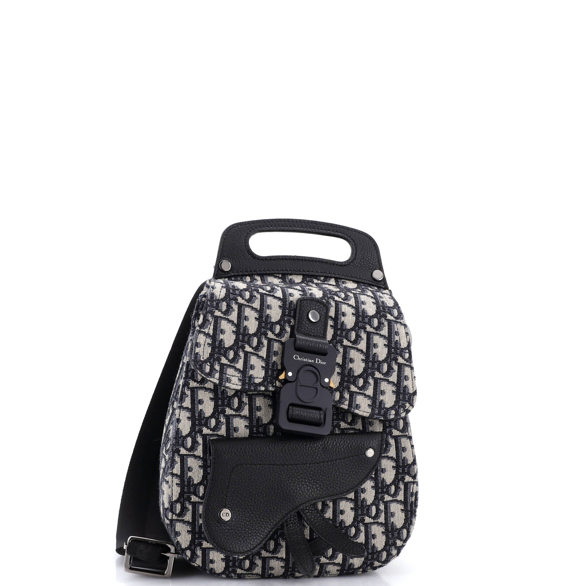 Saddle Backpack Oblique Canvas Mini