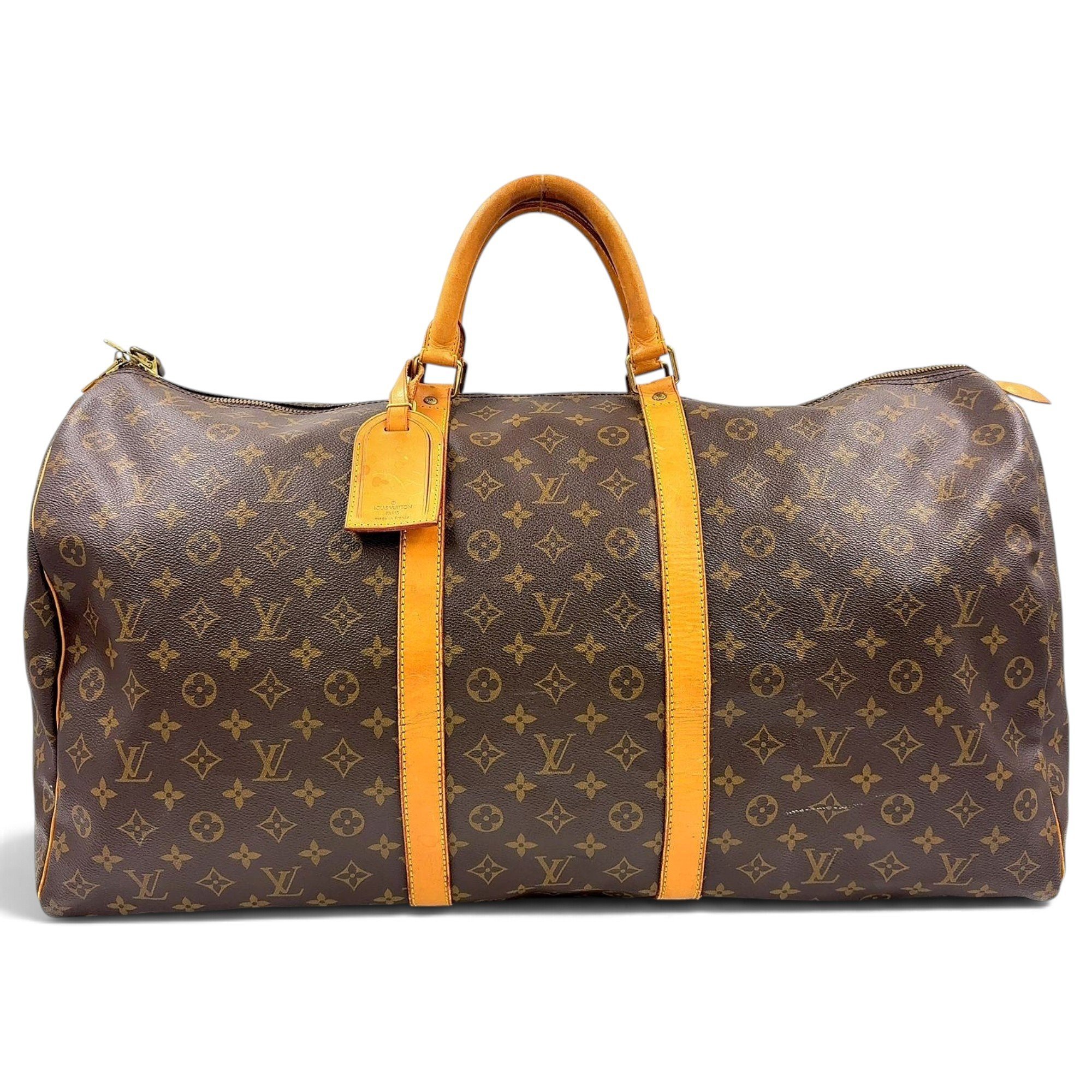Keepall leather travel bag