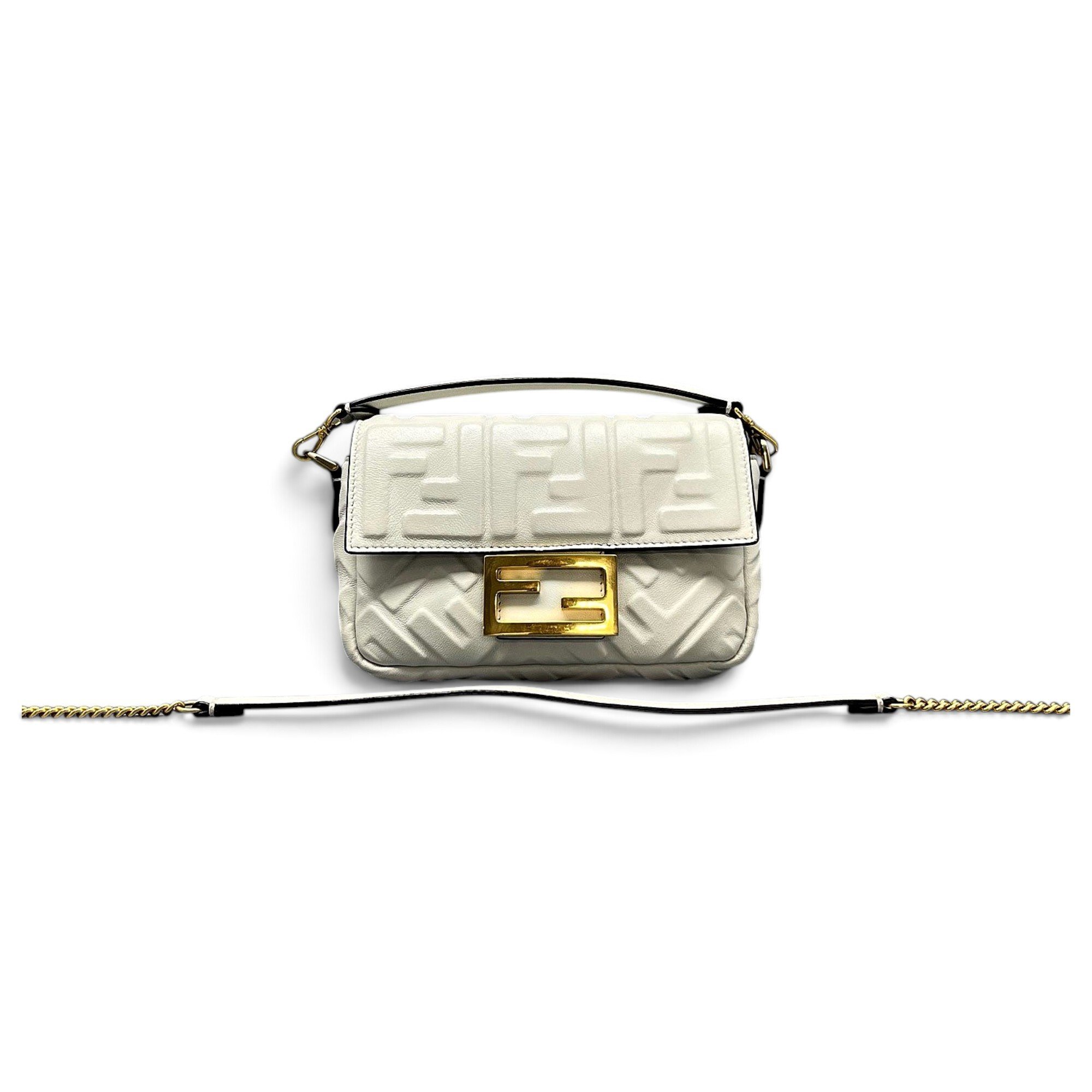 Baguette Chain Midi leather handbag
