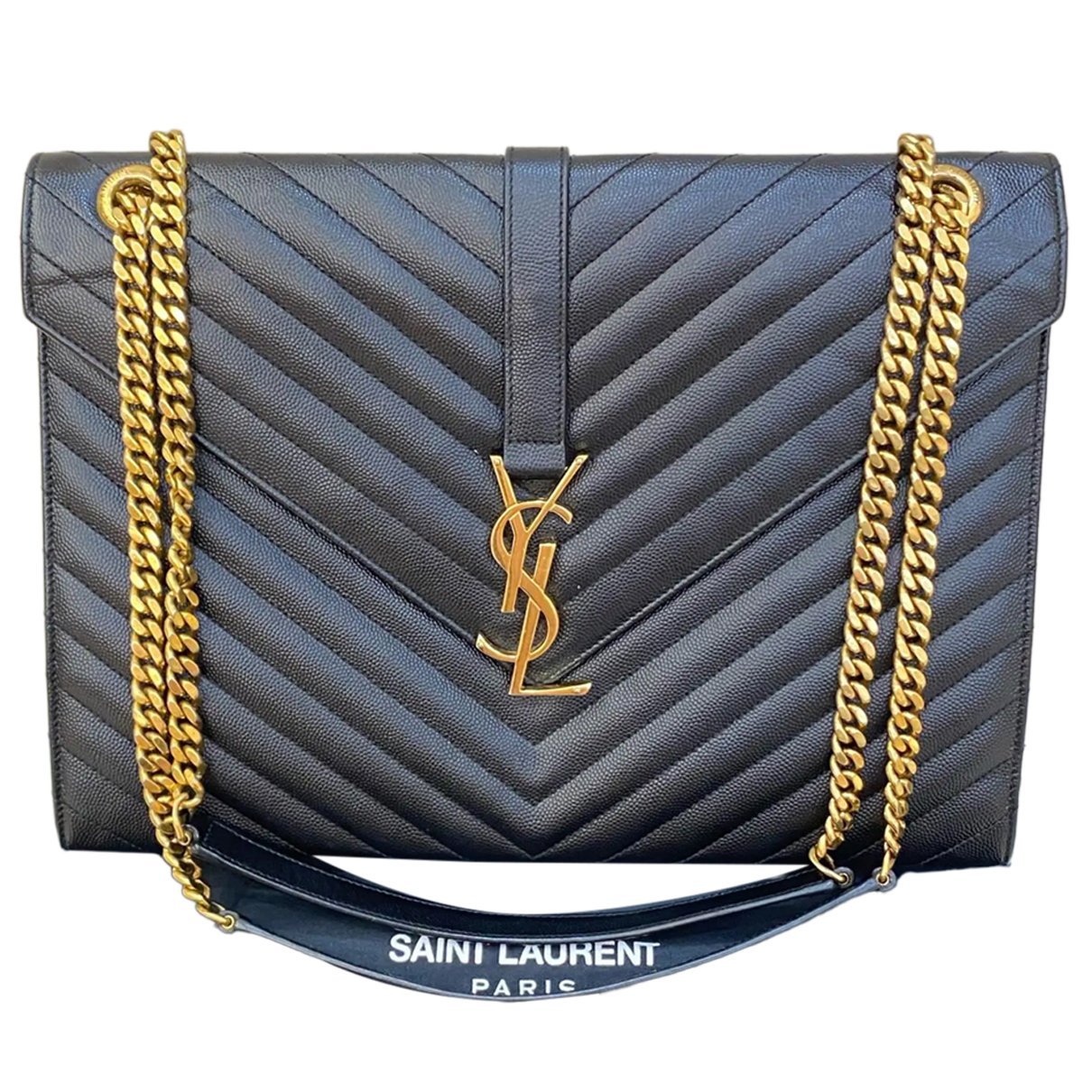 Envelope leather handbag