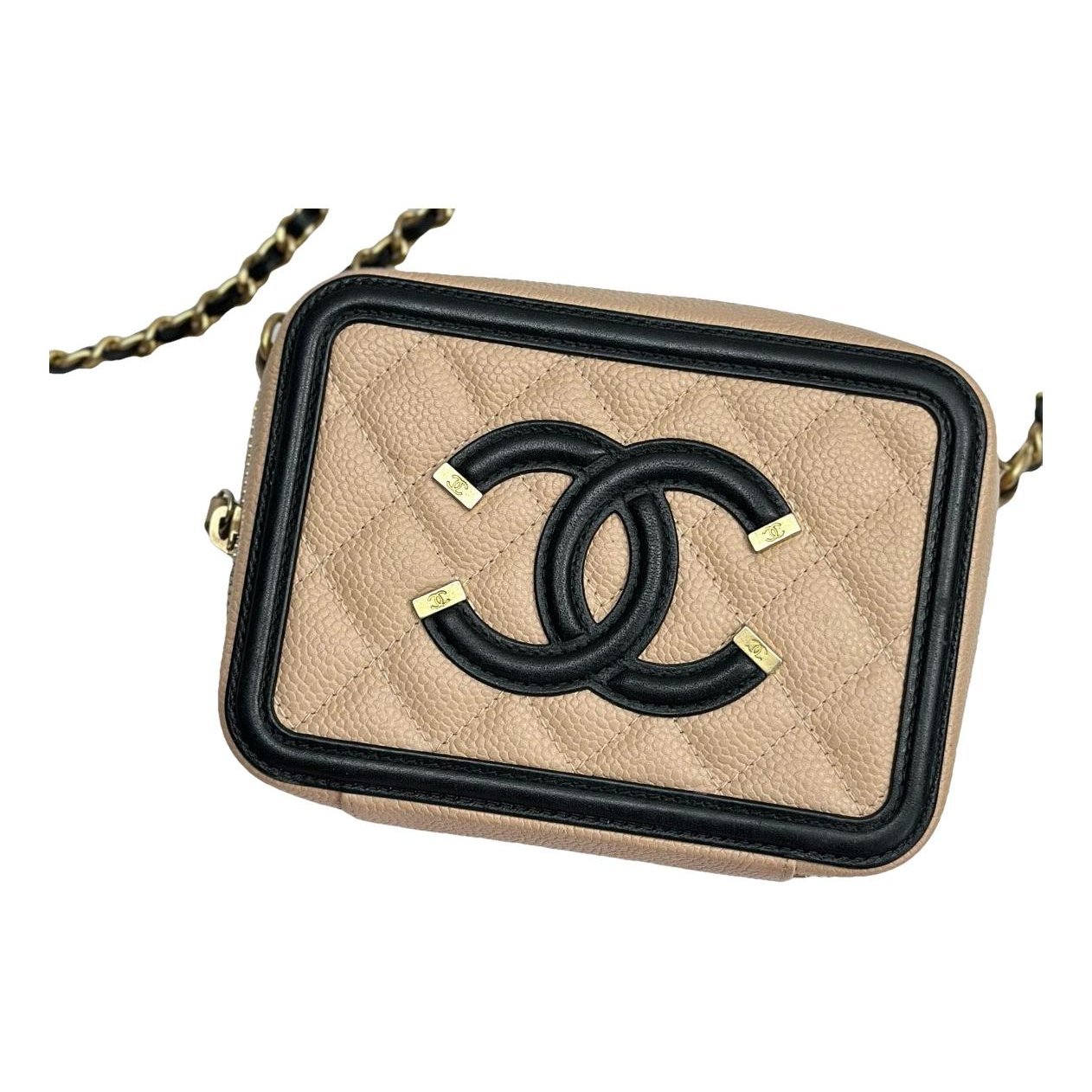 Vanity leather handbag