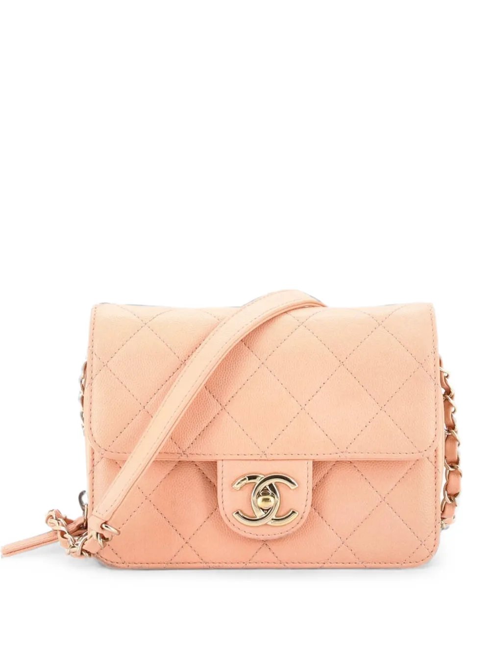 Like a Wallet Flap Bag Quilted Caviar Mini crossbody bag