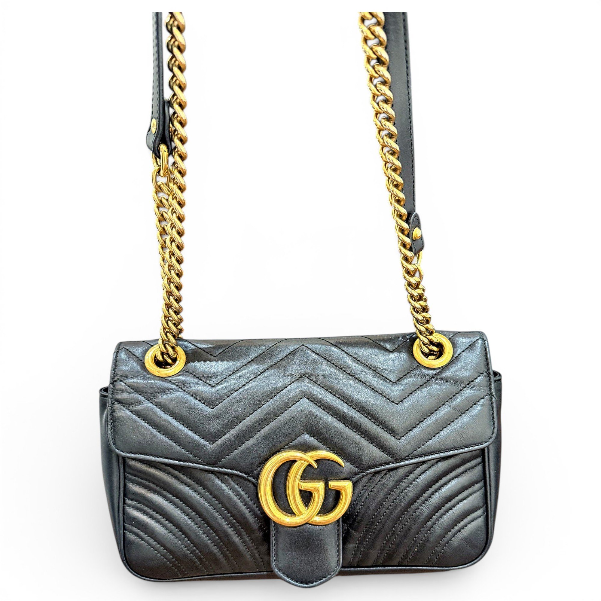 GG Marmont Flap leather crossbody bag