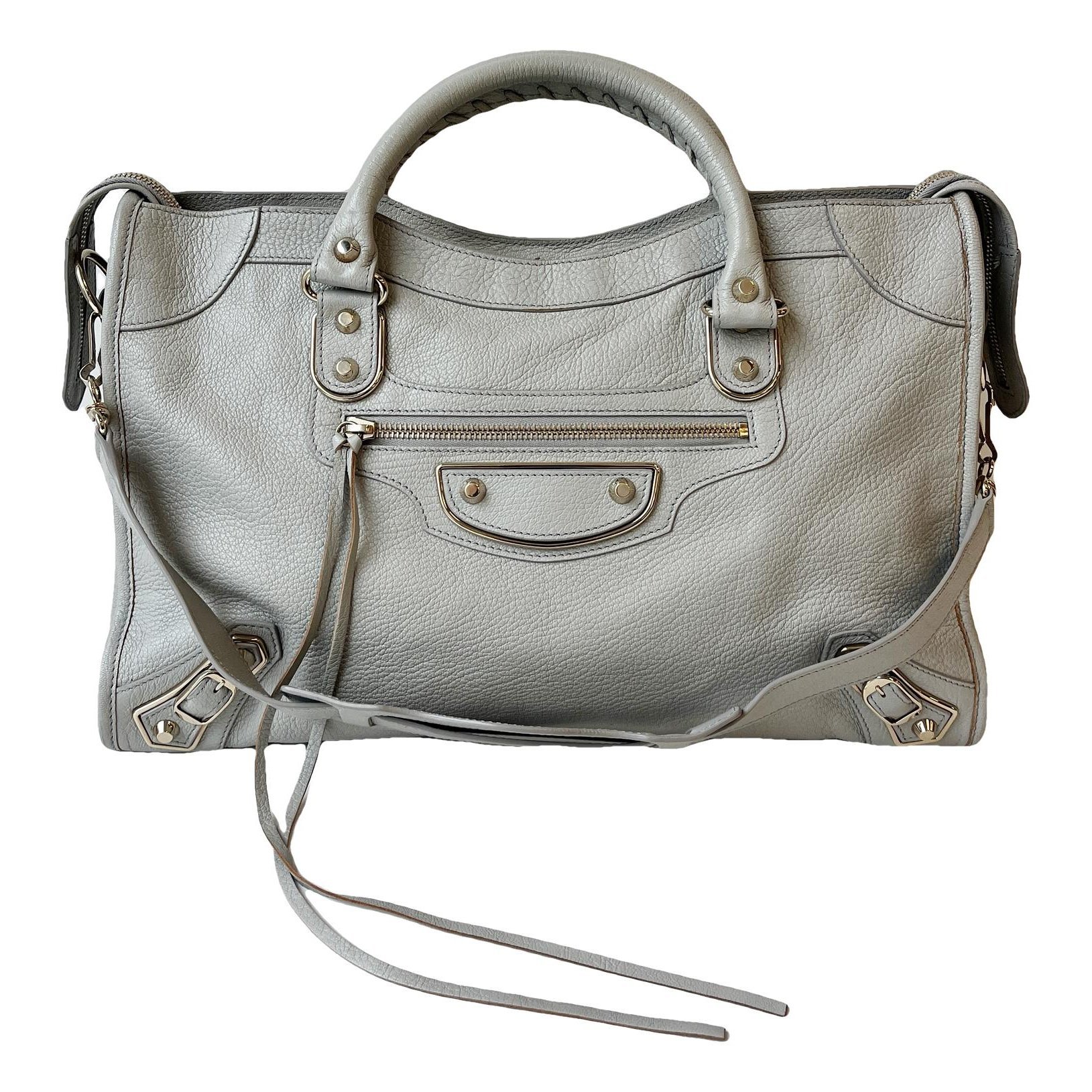 City leather handbag