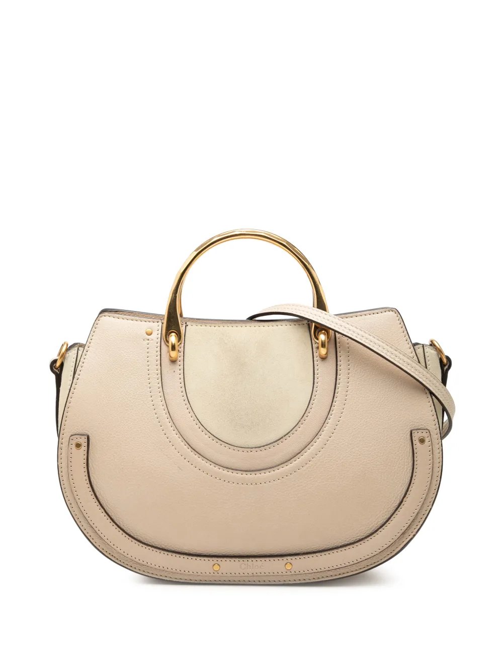Chloe 2018 Medium Calfskin Suede Pixie Signature satchel