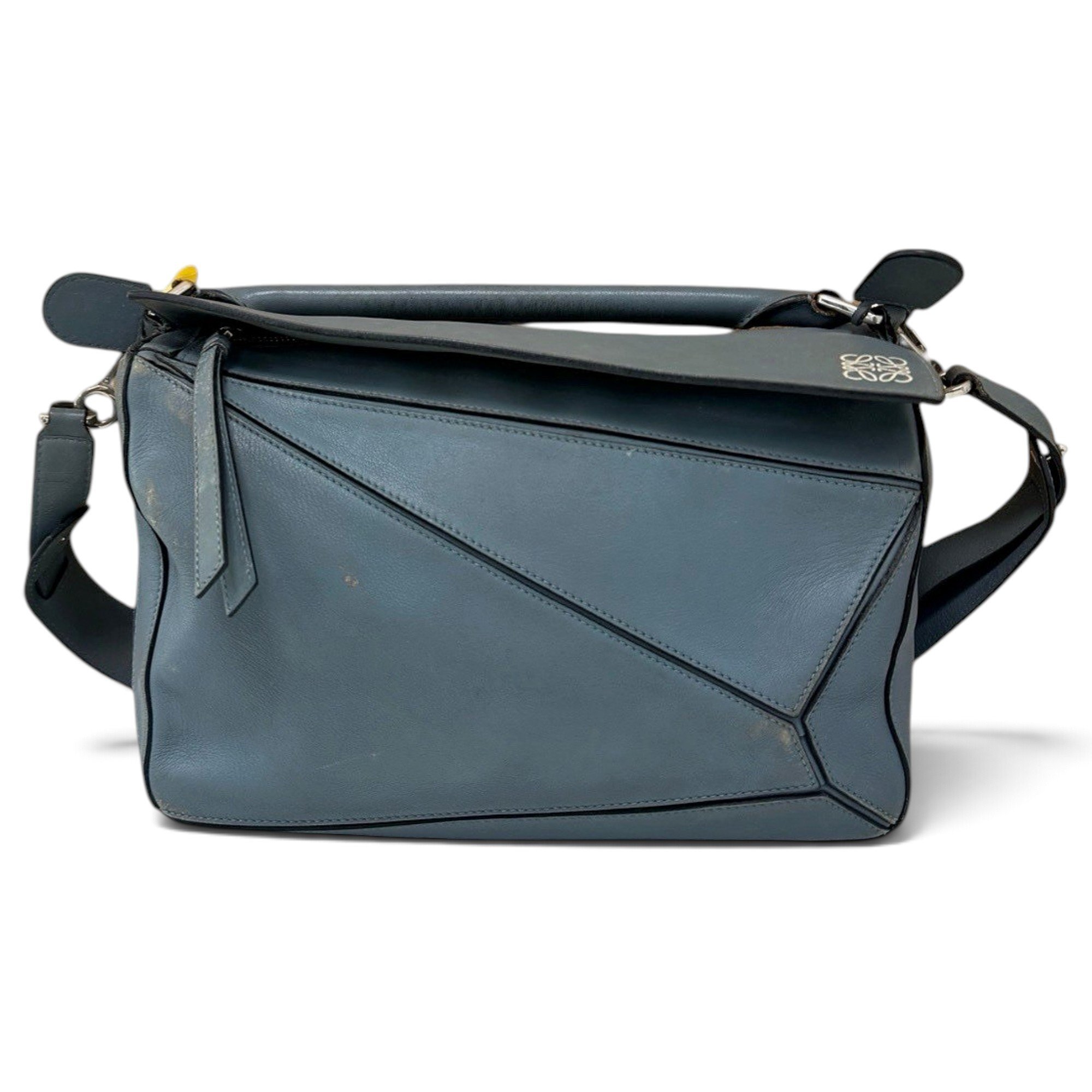 Puzzle leather crossbody bag
