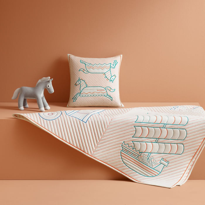Marine Epopee Quilted Pillow