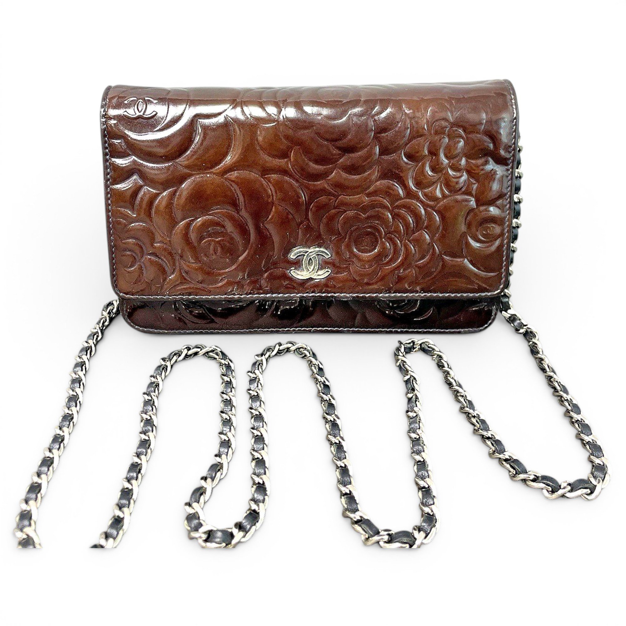 Patent leather handbag