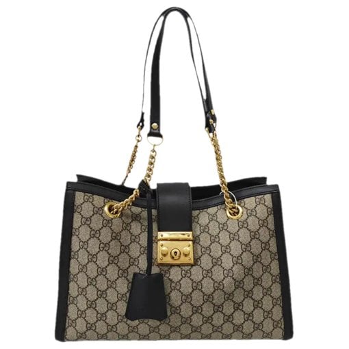Padlock leather handbag