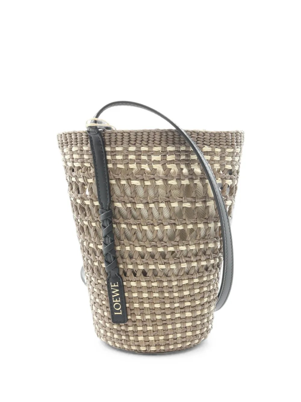 Braided Pocket bucket bag