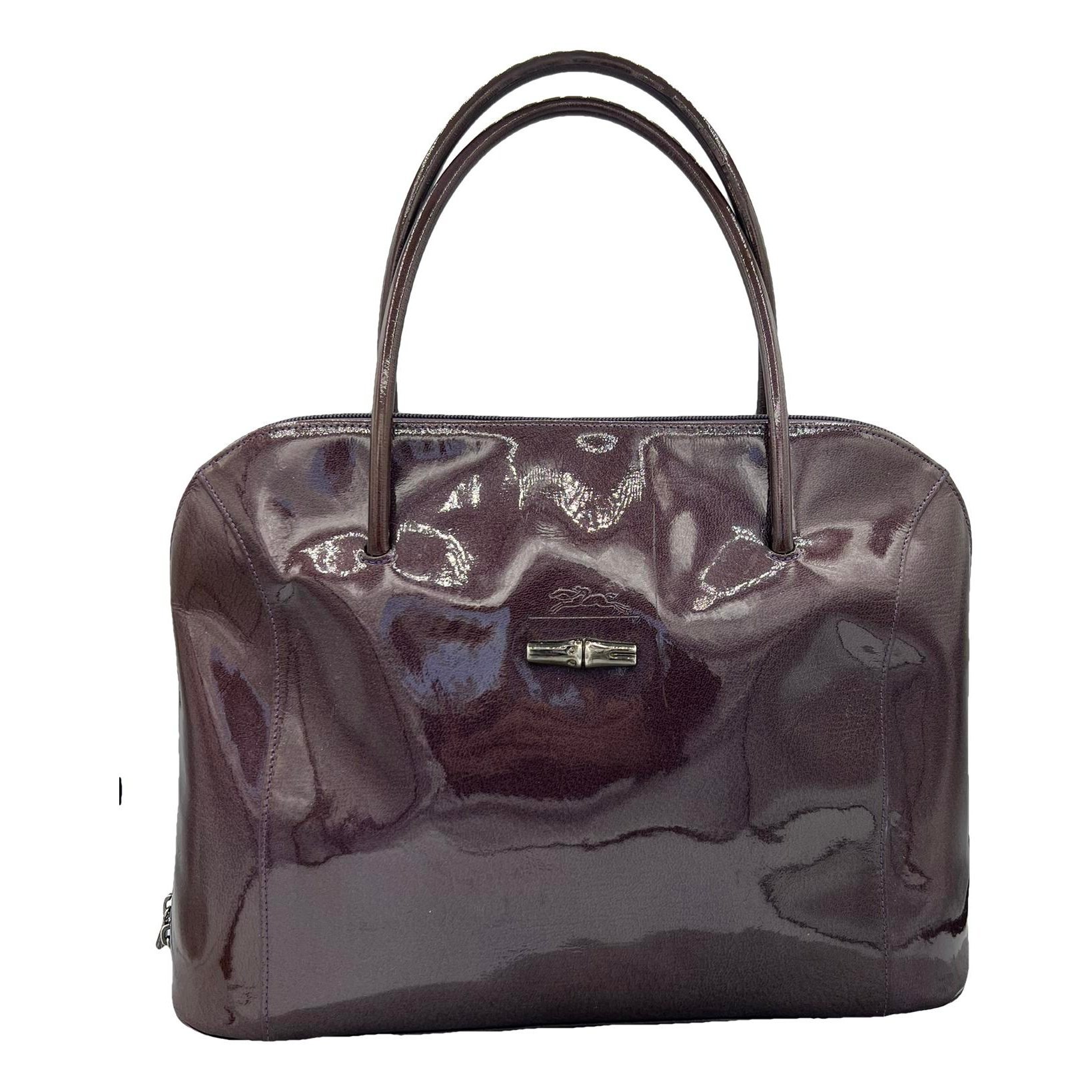Roseau patent leather handbag