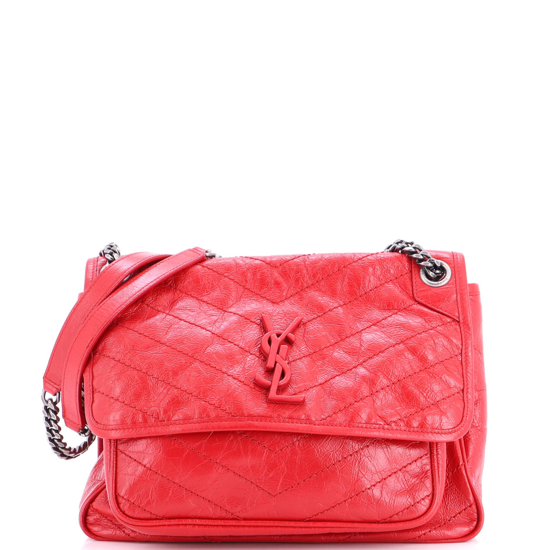 Niki Chain Flap Bag Matelasse Chevron Leather Medium