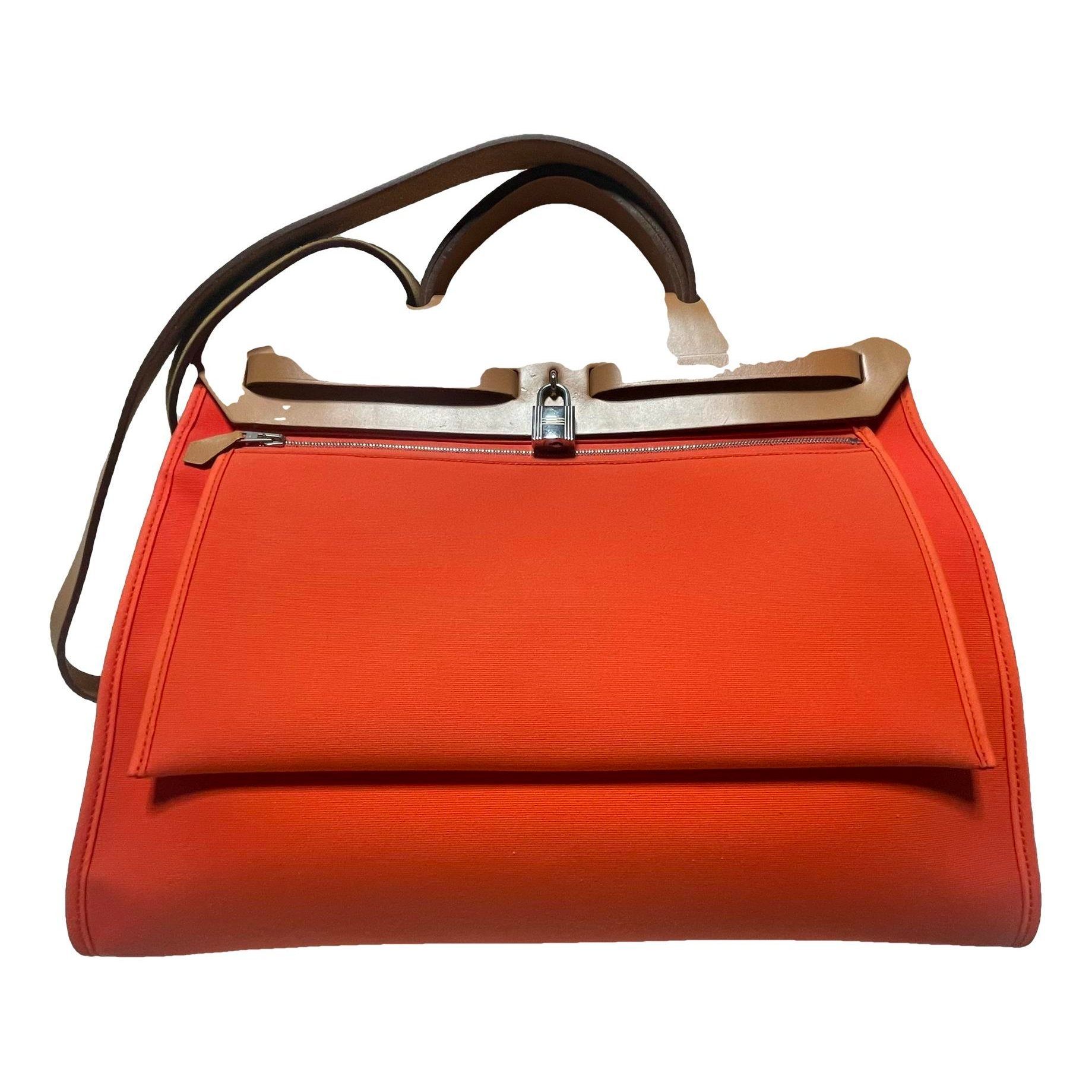 Hermes Herbag Handbag Orange