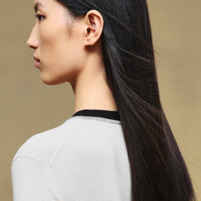 Blanc Nacre "Ex-libris" 3/4-sleeve Dress