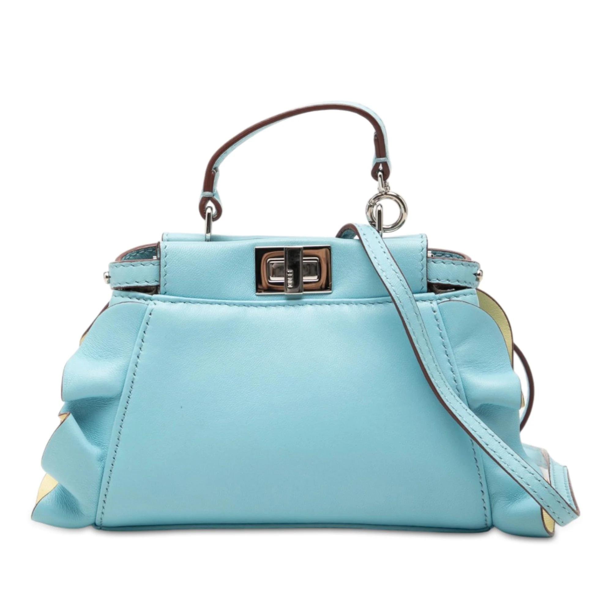 Peekaboo leather satchel