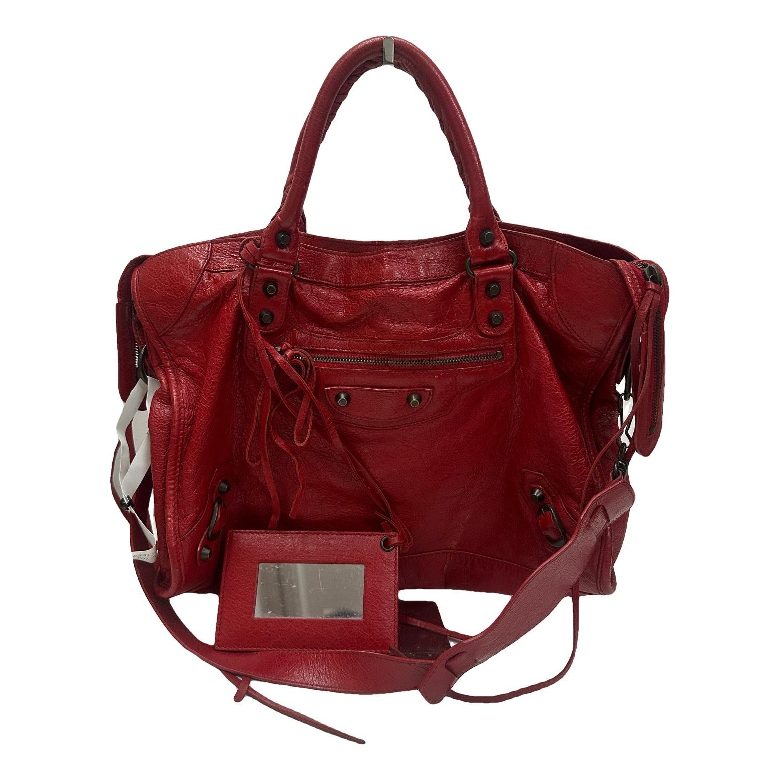 City leather handbag