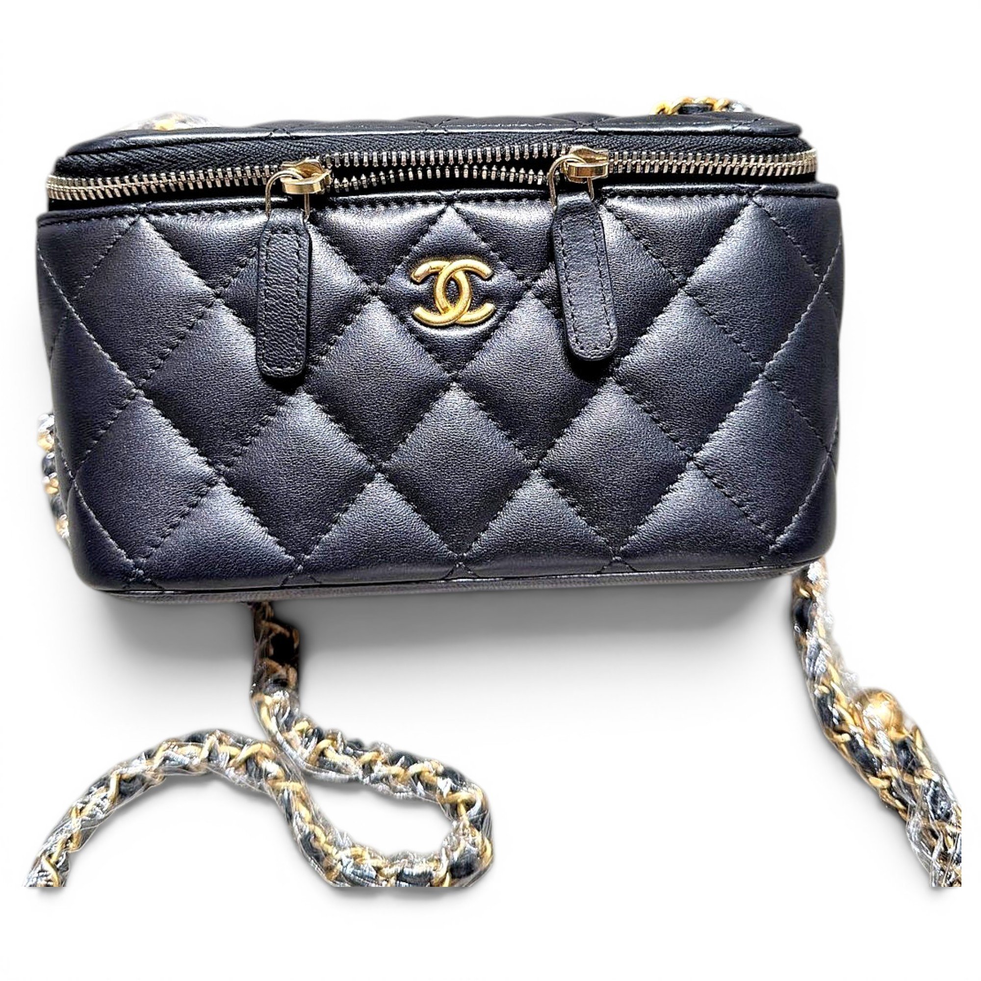 Vanity leather handbag