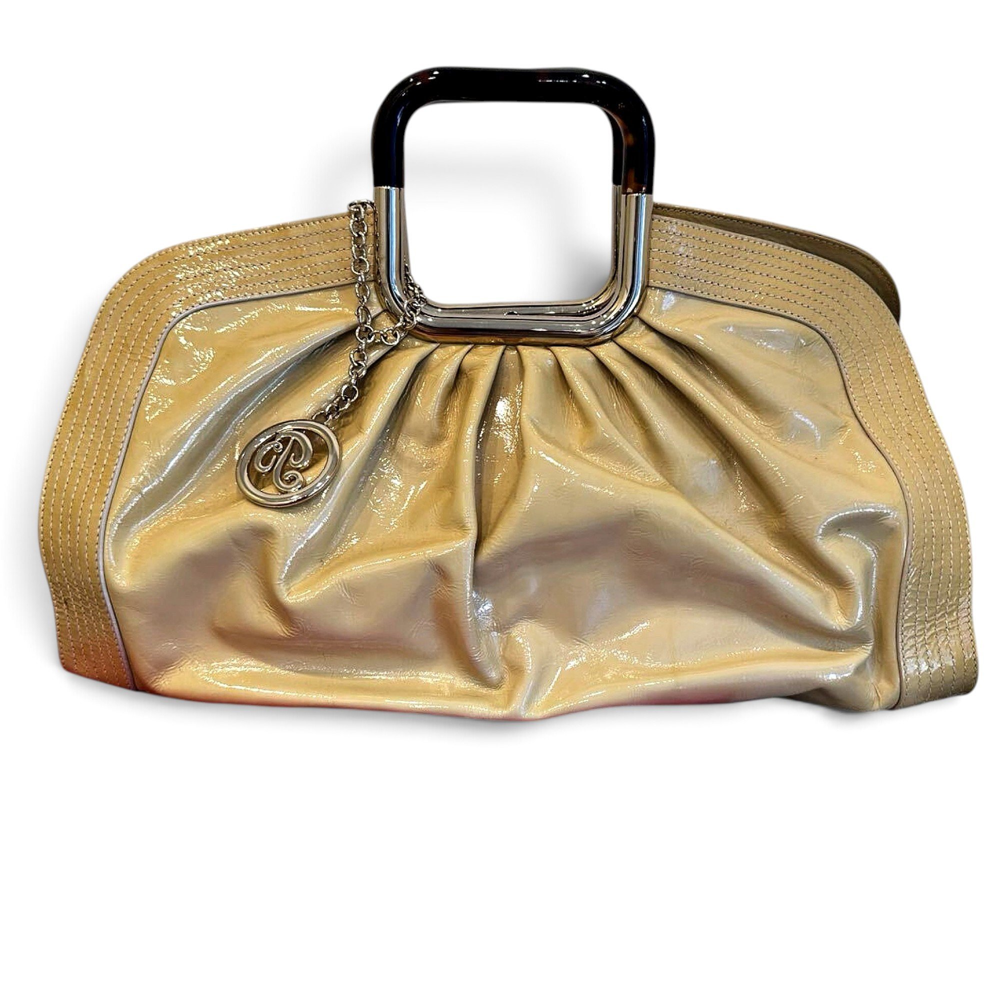 Patent leather handbag