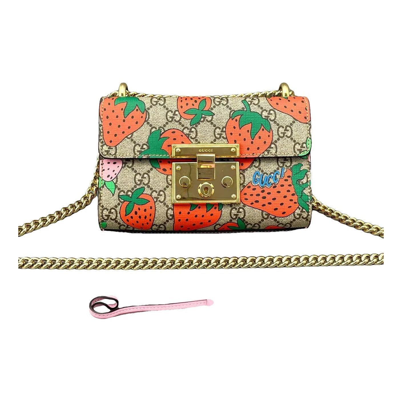 Padlock leather handbag