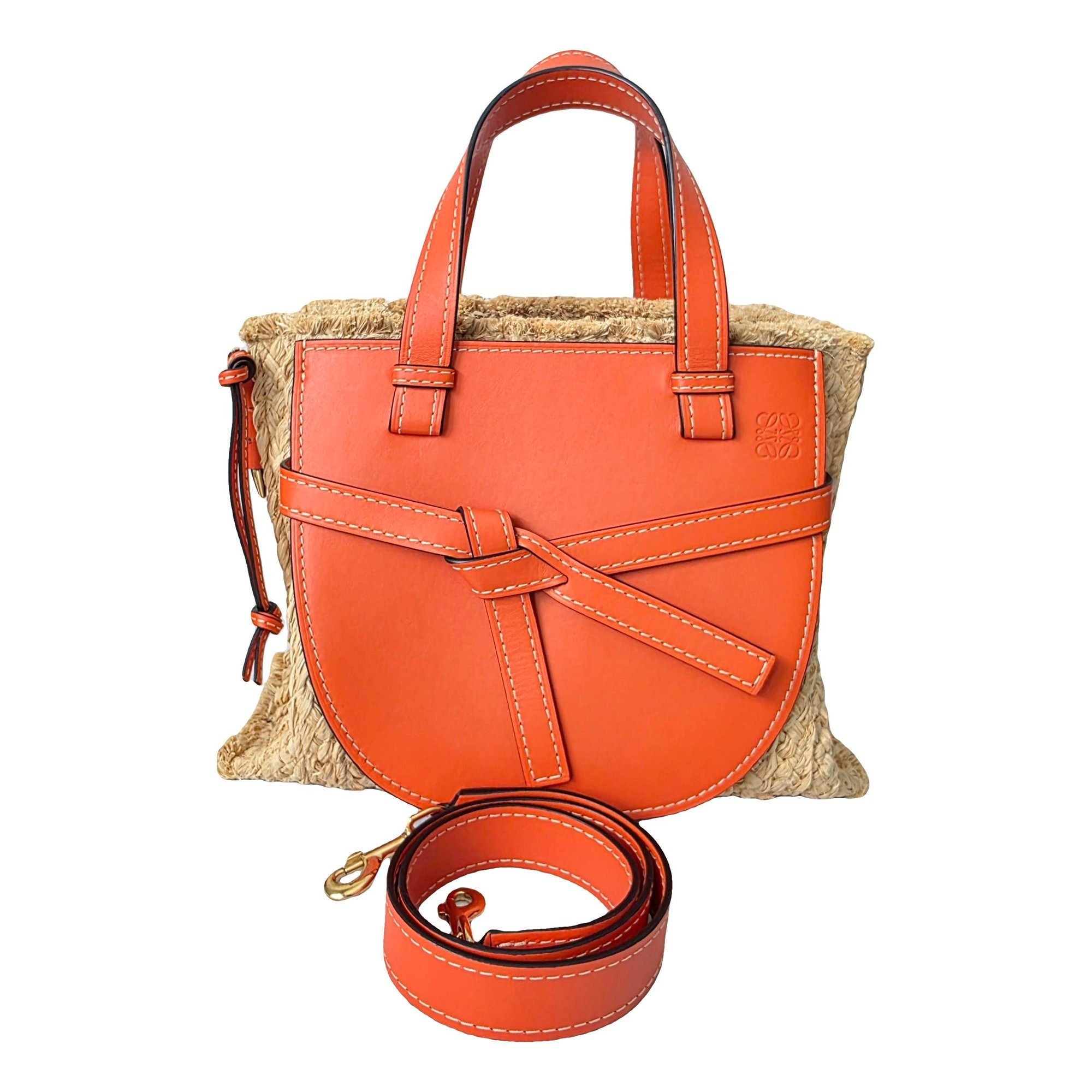 Gate Top Handle leather tote