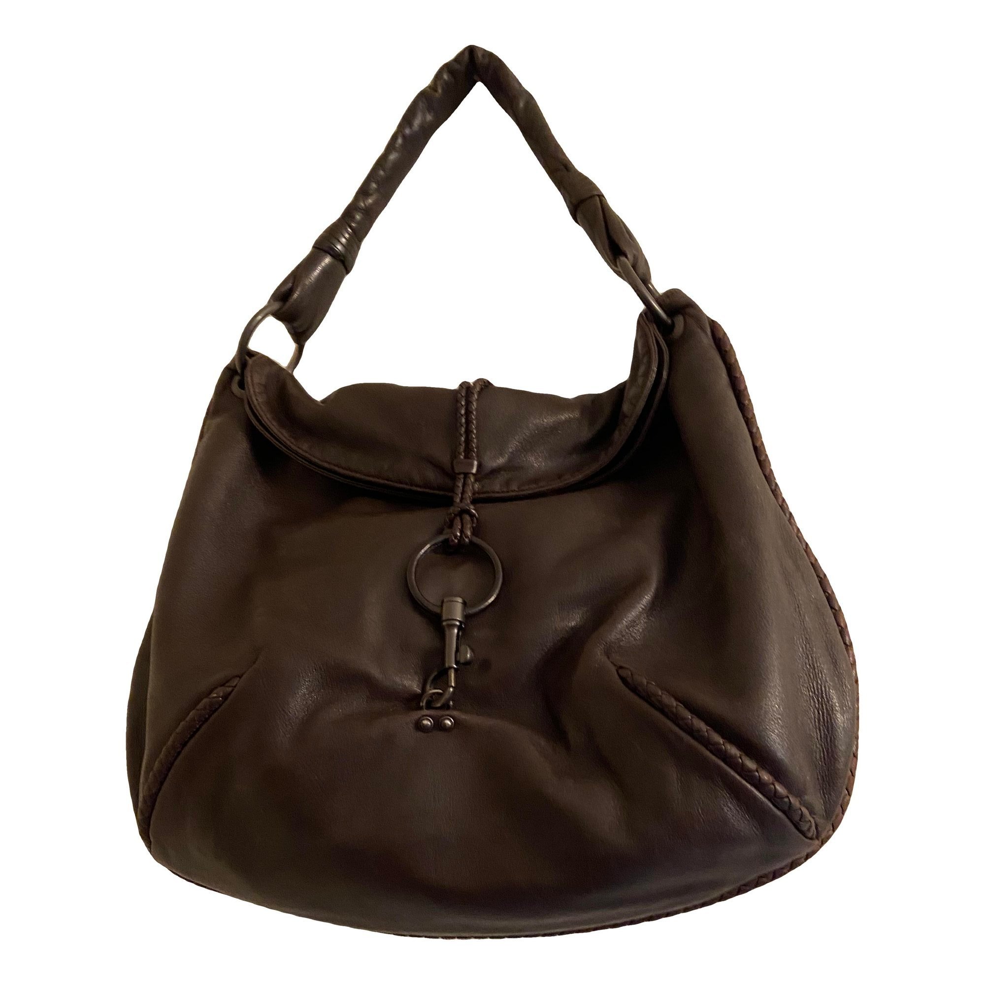 Leather clutch bag