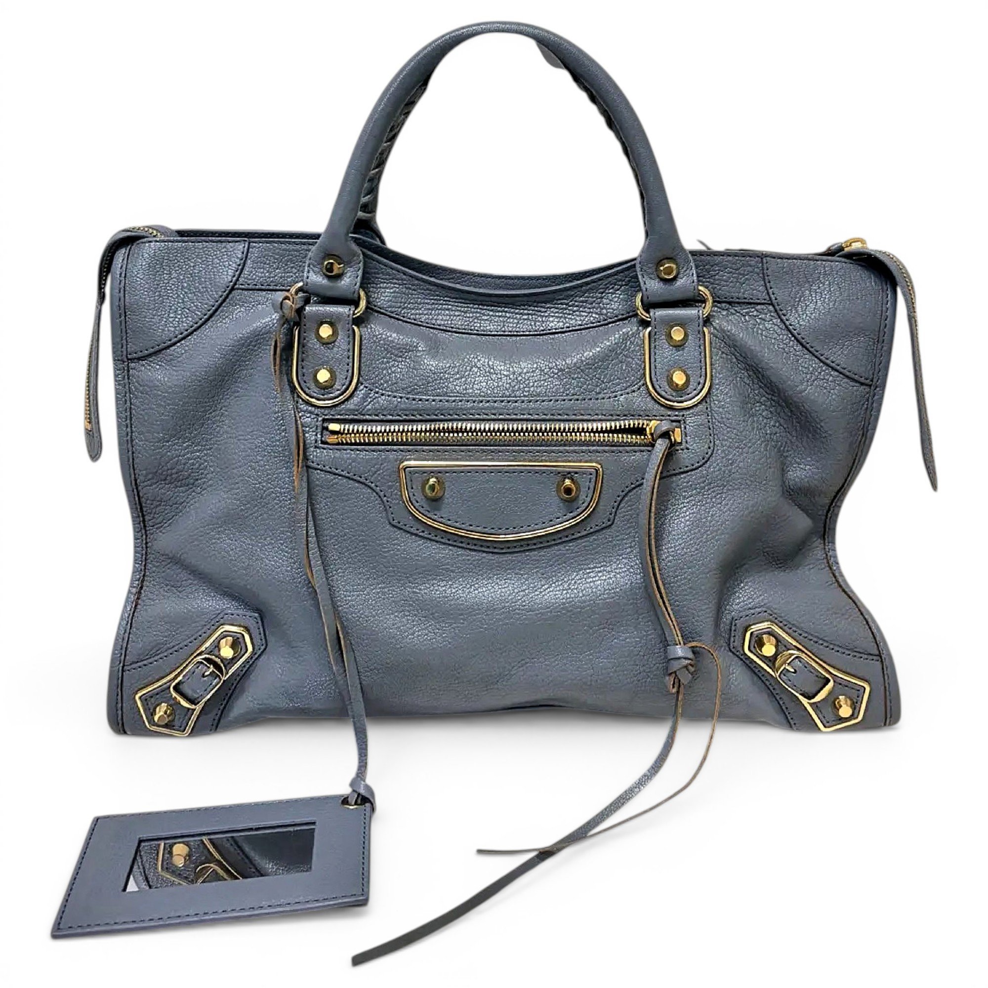 City leather handbag