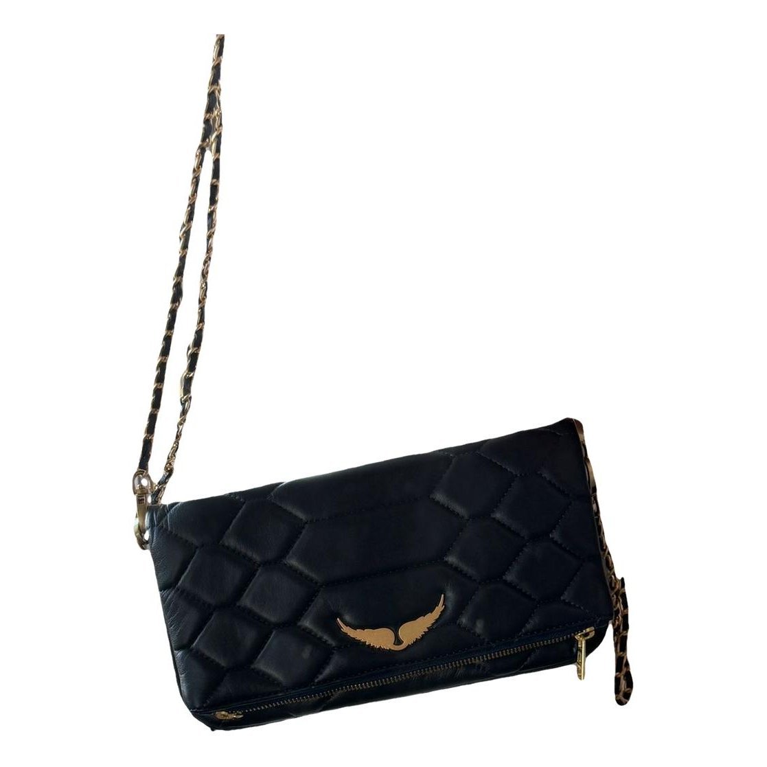 Rock leather clutch bag